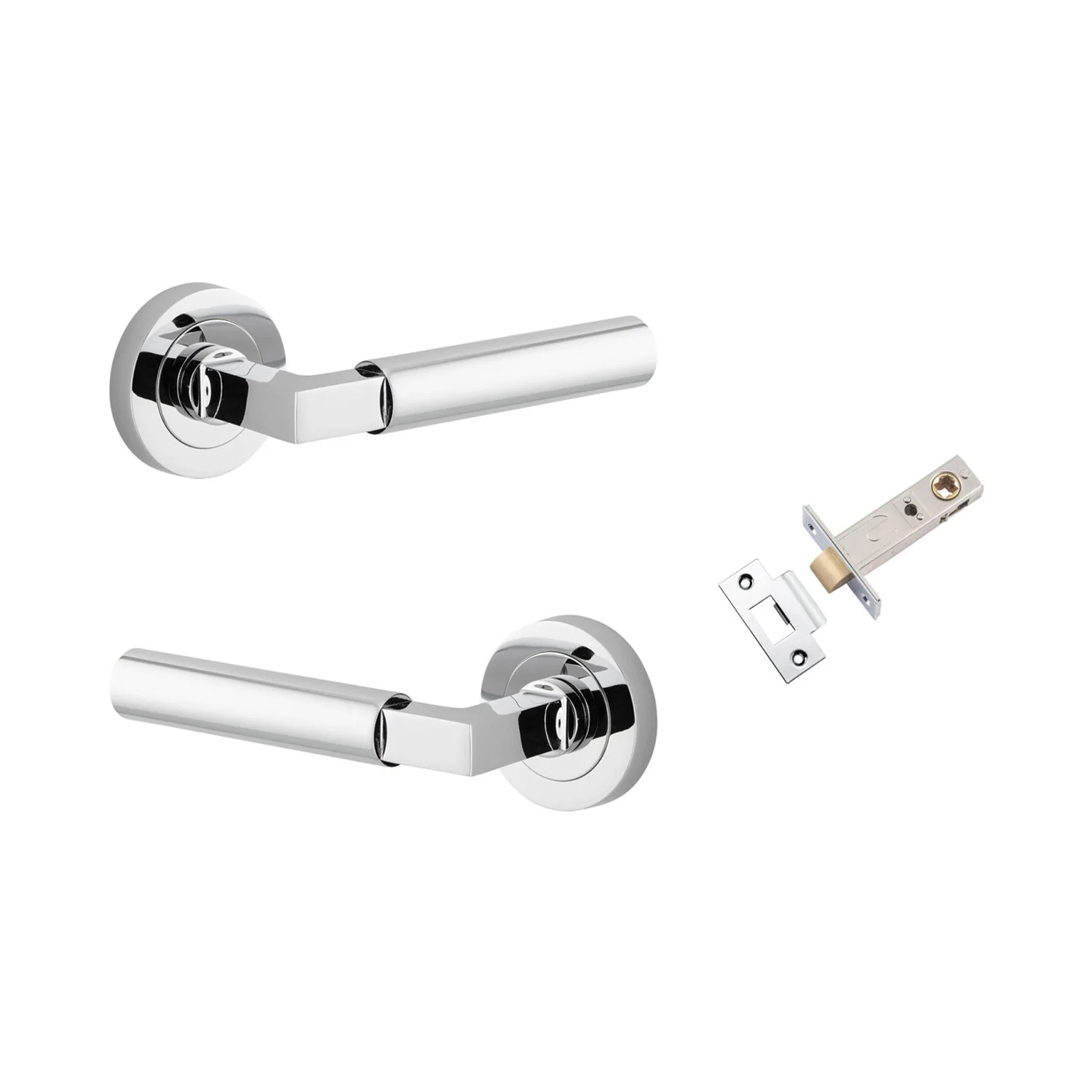 Iver Berlin Door Lever Handle on Round Rose Passage Kit - Available in Various Finishes - Image 7