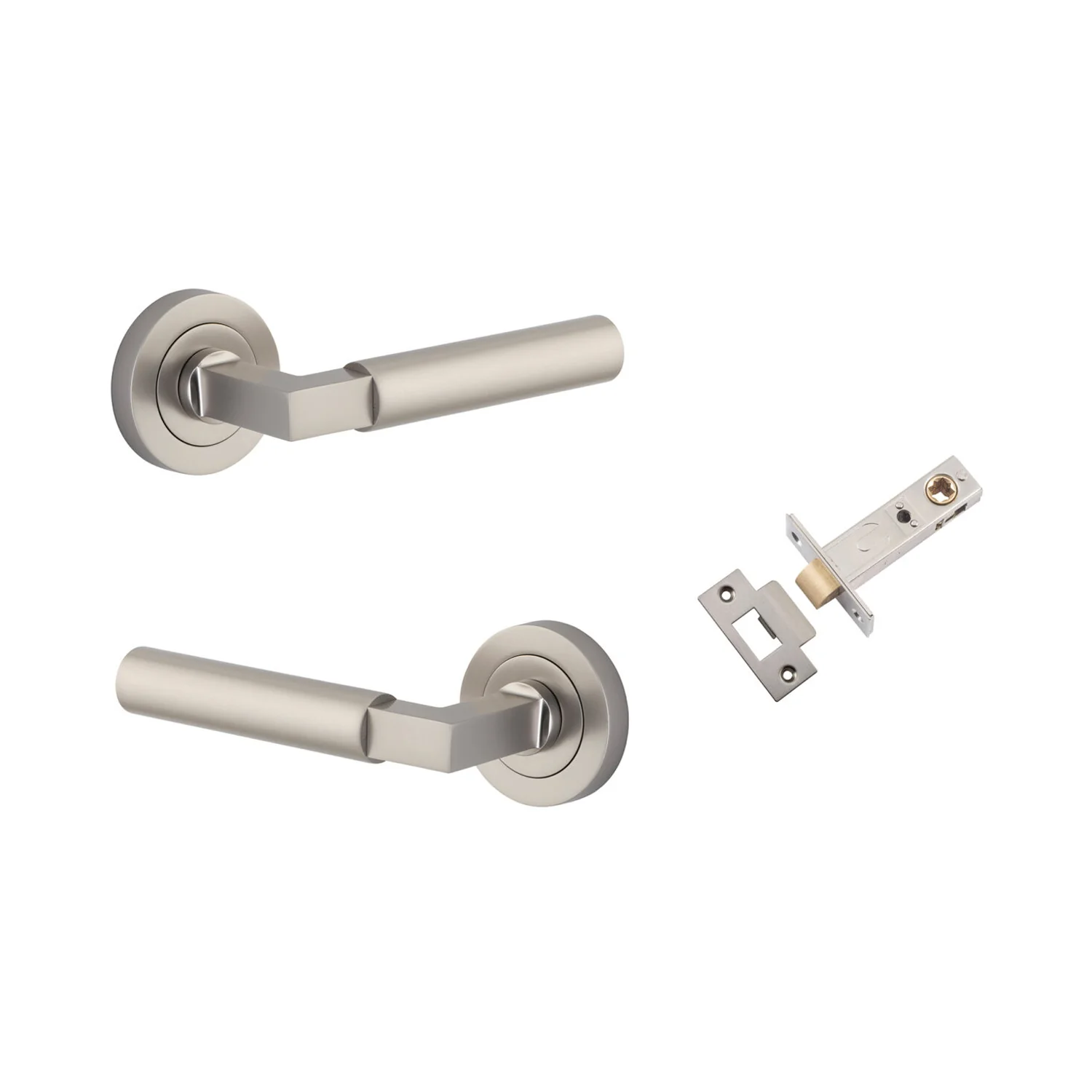 Iver Berlin Door Lever Handle on Round Rose Passage Kit - Available in Various Finishes - Image 9