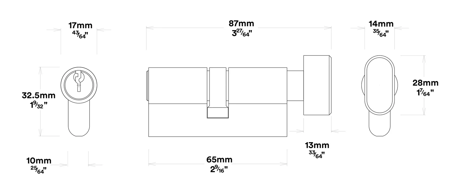 Iver Berlin Door Lever on Chamfered Backplate Entrance Kit Key/Thumb - Available in Various Finishes - Image 4