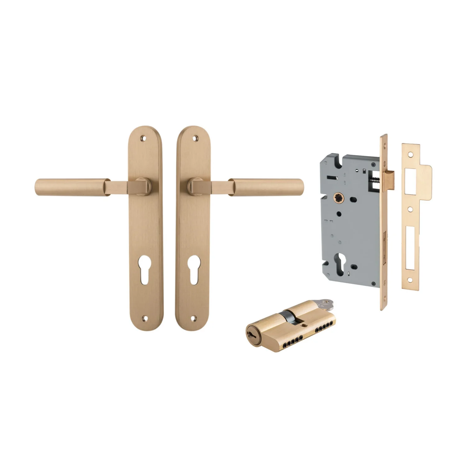 Iver Berlin Door Lever on Oval Backplate Entrance Kit Key/Key - Available in Various Finishes - Image 12