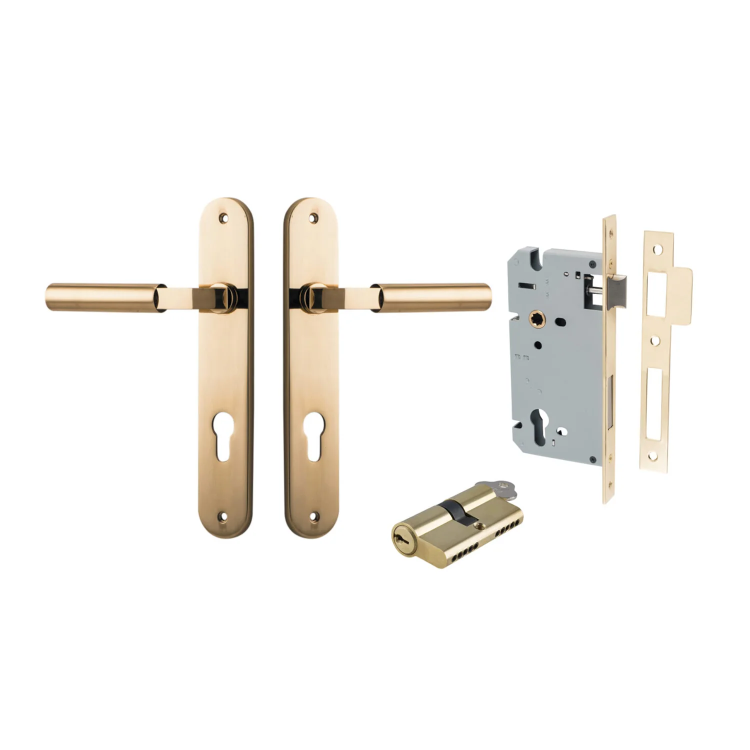 Iver Berlin Door Lever on Oval Backplate Entrance Kit Key/Key - Available in Various Finishes - Image 6