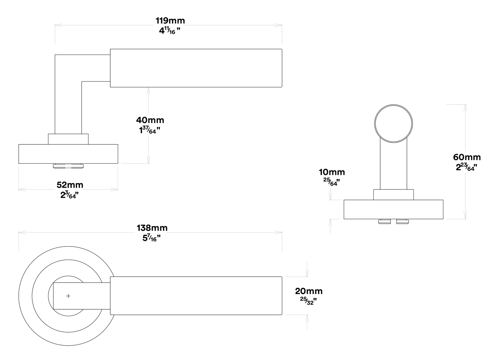 Iver Berlin Door Lever on Round Rose Entrance Kit Key/Key - Available in Various Finishes - Image 3