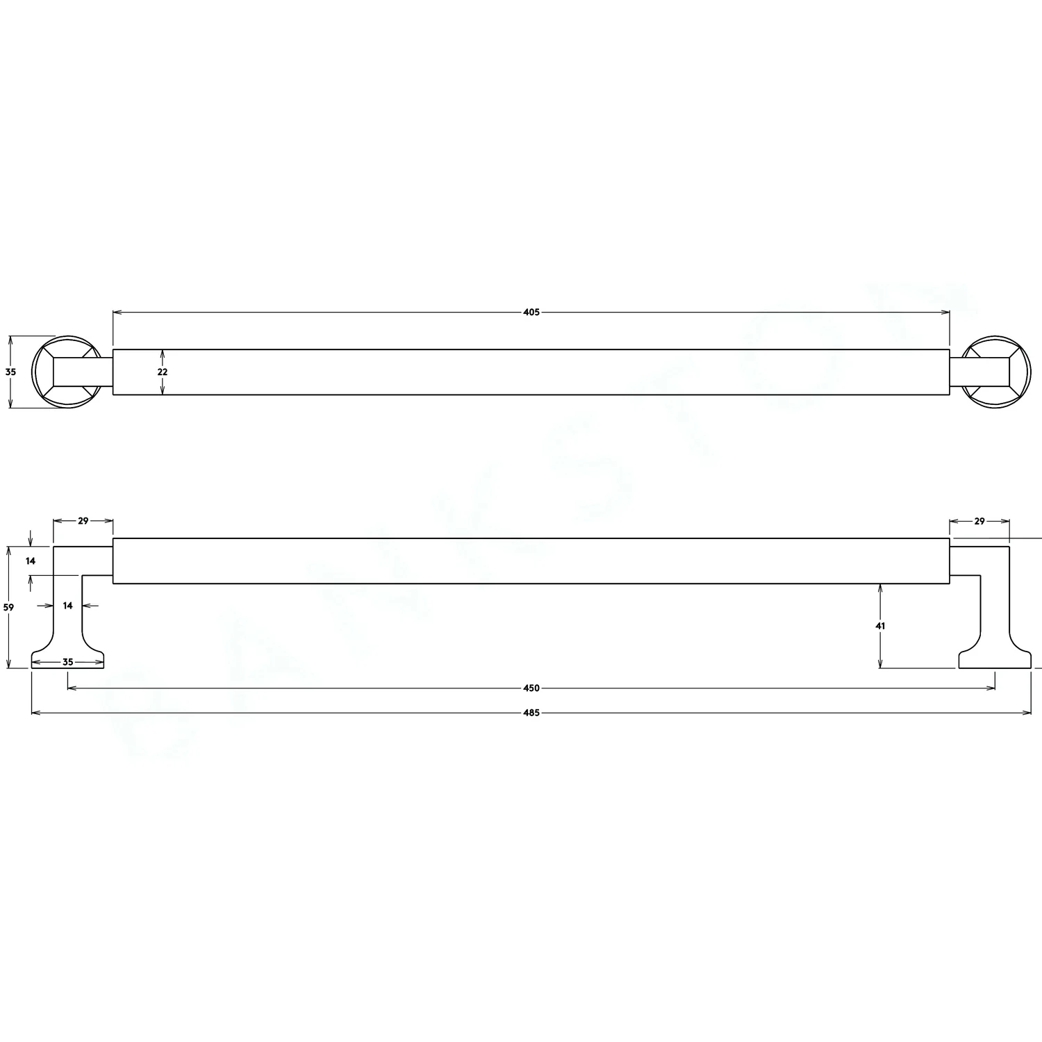 Iver Berlin Door Pull Handle 450mm - Available in Various Finishes - Image 3