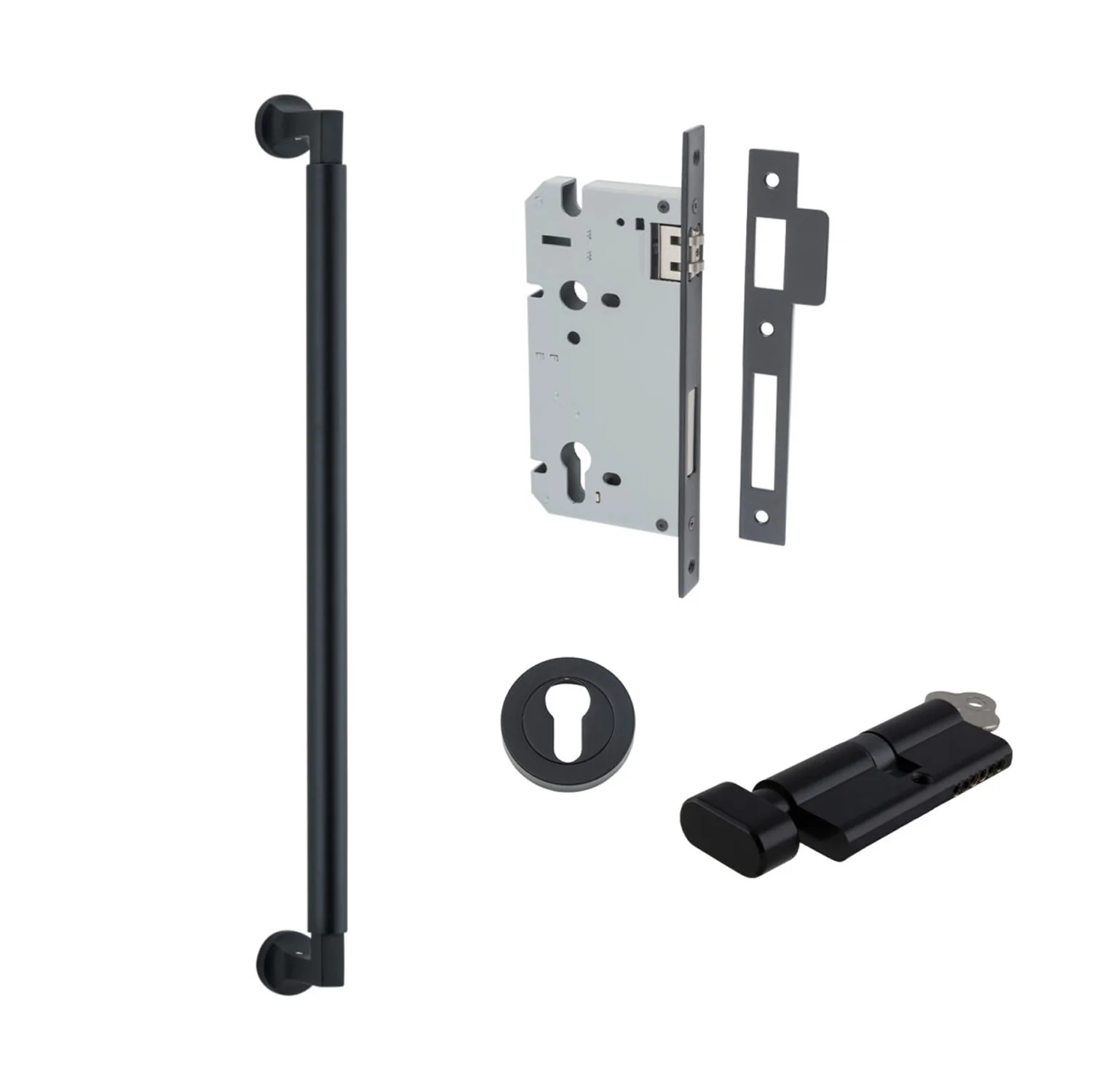 Iver Berlin Door Pull Handle Entrance Kit Key/Turn - Available in Various Finishes and Sizes - Image 13