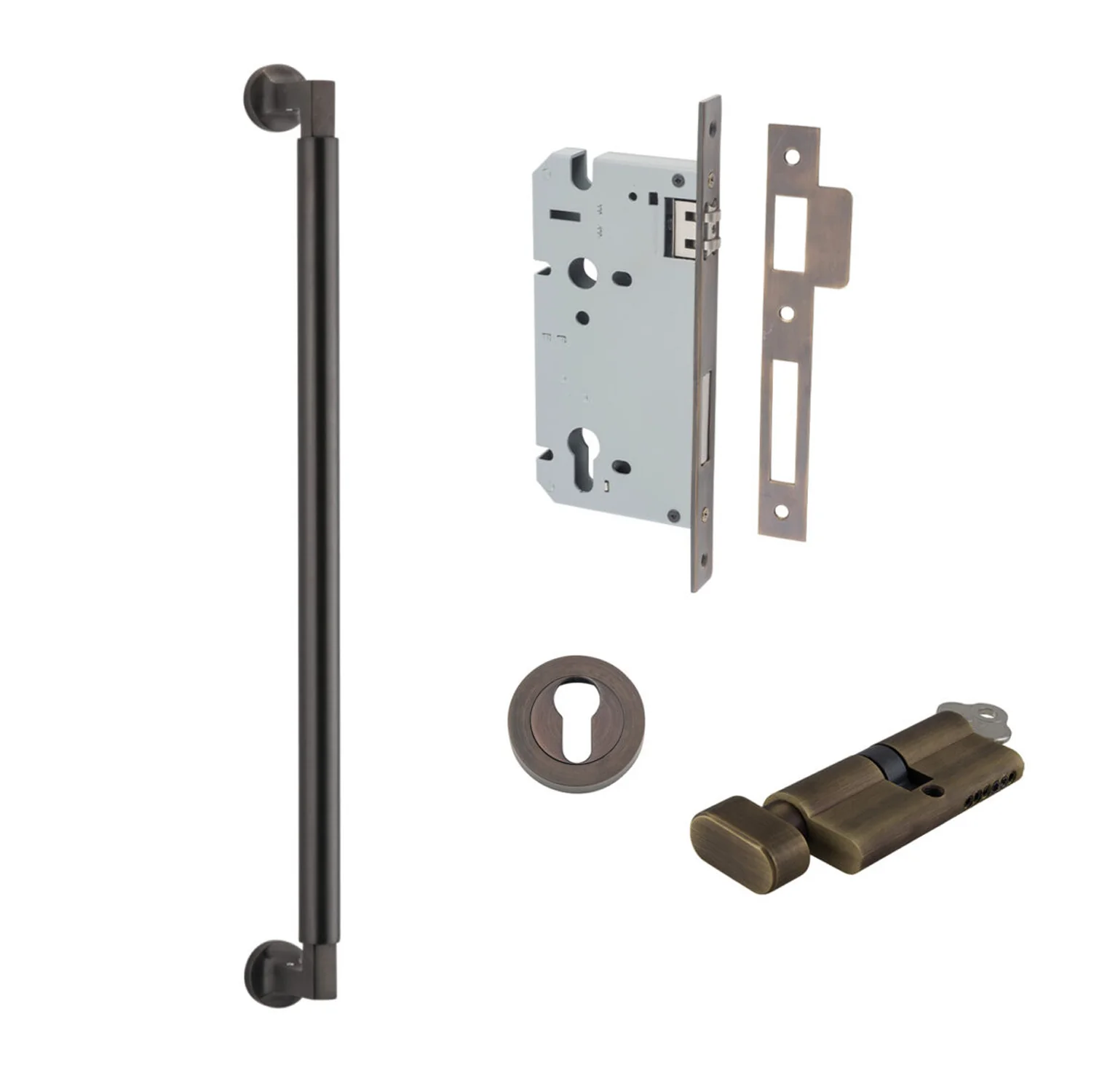 Iver Berlin Door Pull Handle Entrance Kit Key/Turn - Available in Various Finishes and Sizes - Image 5
