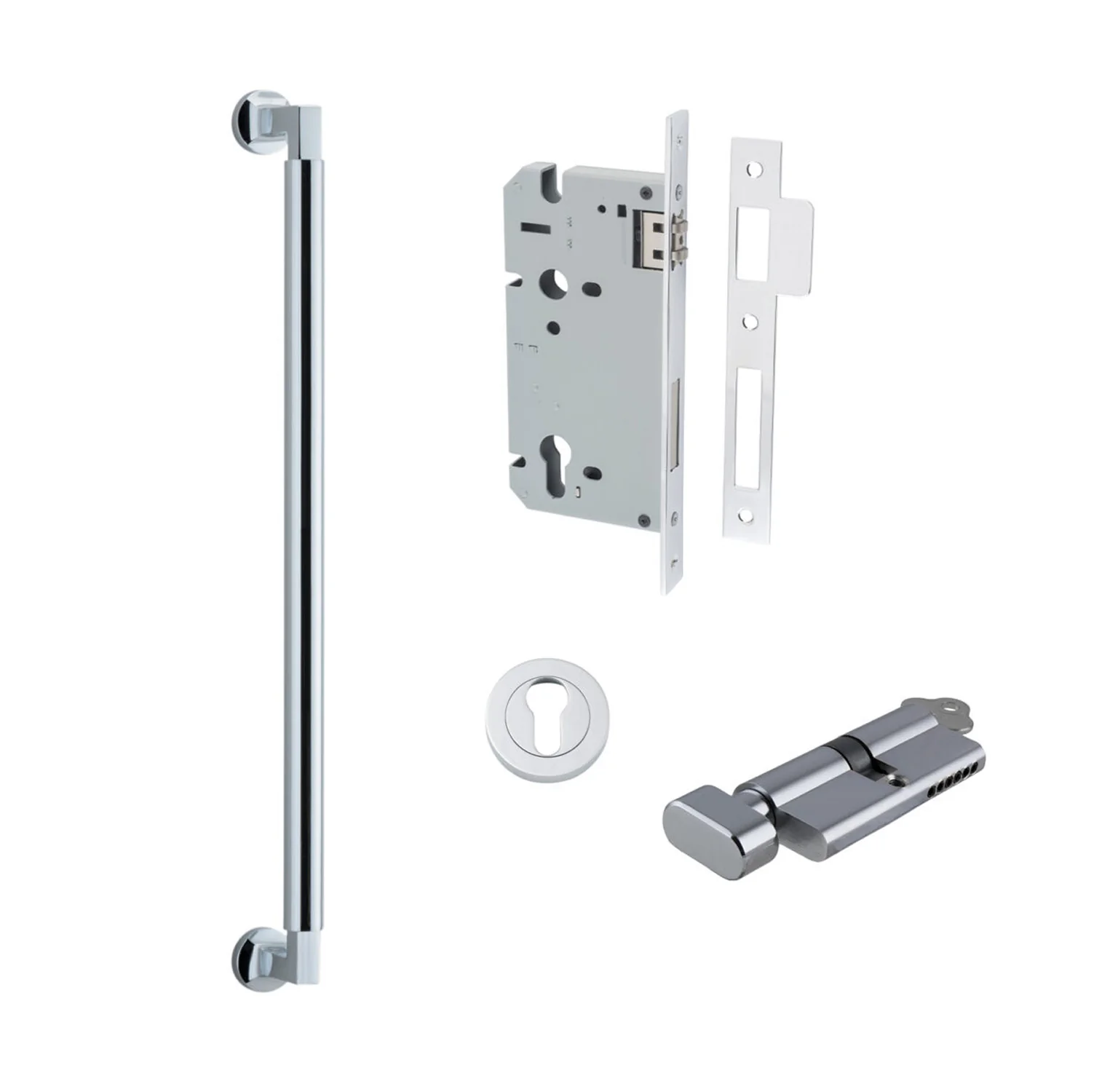 Iver Berlin Door Pull Handle Entrance Kit Key/Turn - Available in Various Finishes and Sizes - Image 9