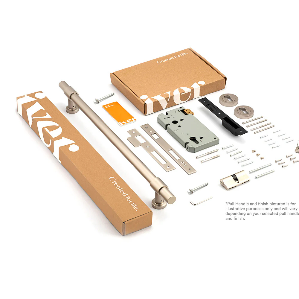 Iver Berlin Door Pull Handle Entrance Kit Dual Function Key/Key and Sizes - Image 2