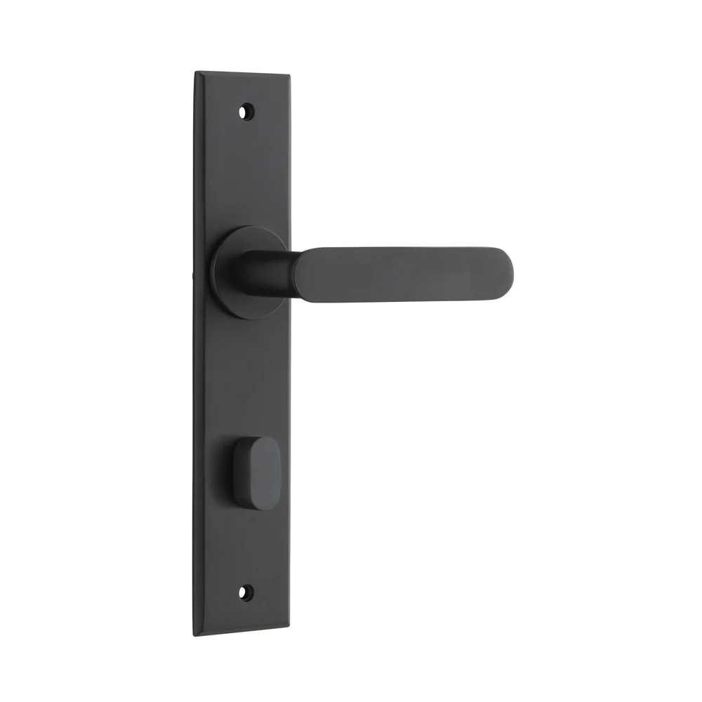 Iver Bronte Door Lever Handle on Chamfered Backplate Matt Black - Image 5