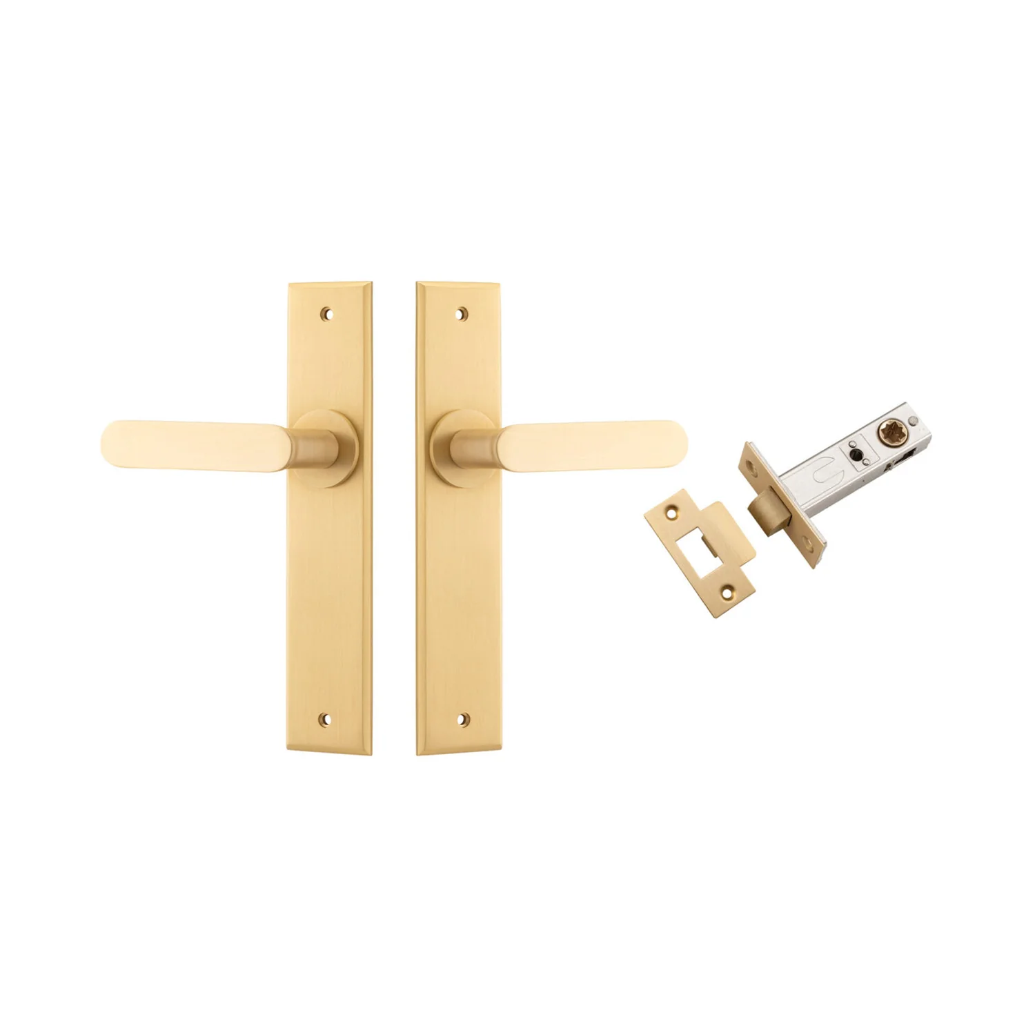 Iver Bronte Door Lever Handle on Chamfered Backplate Passage Kit - Available in Various Finishes - Image 10