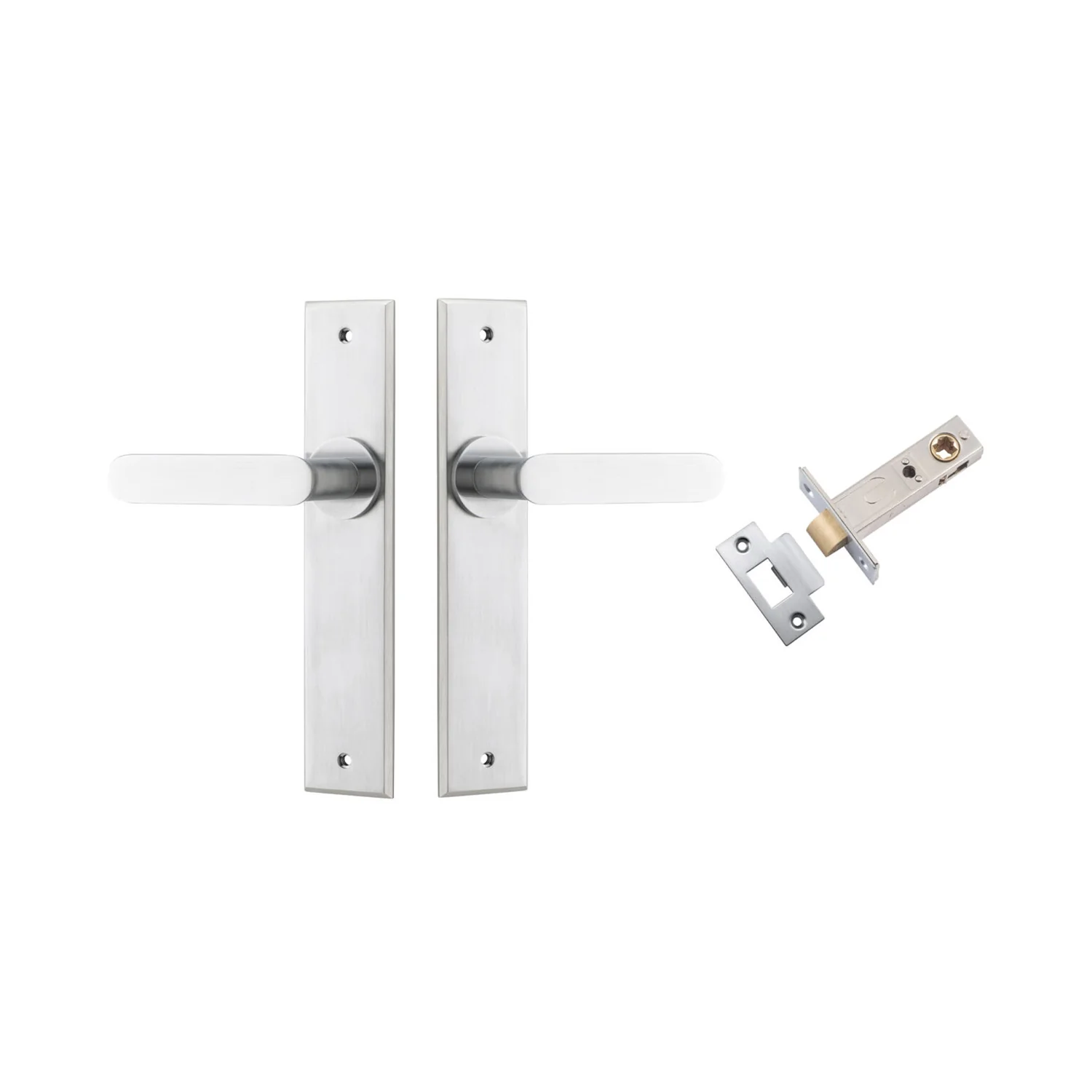 Iver Bronte Door Lever Handle on Chamfered Backplate Passage Kit - Available in Various Finishes - Image 7
