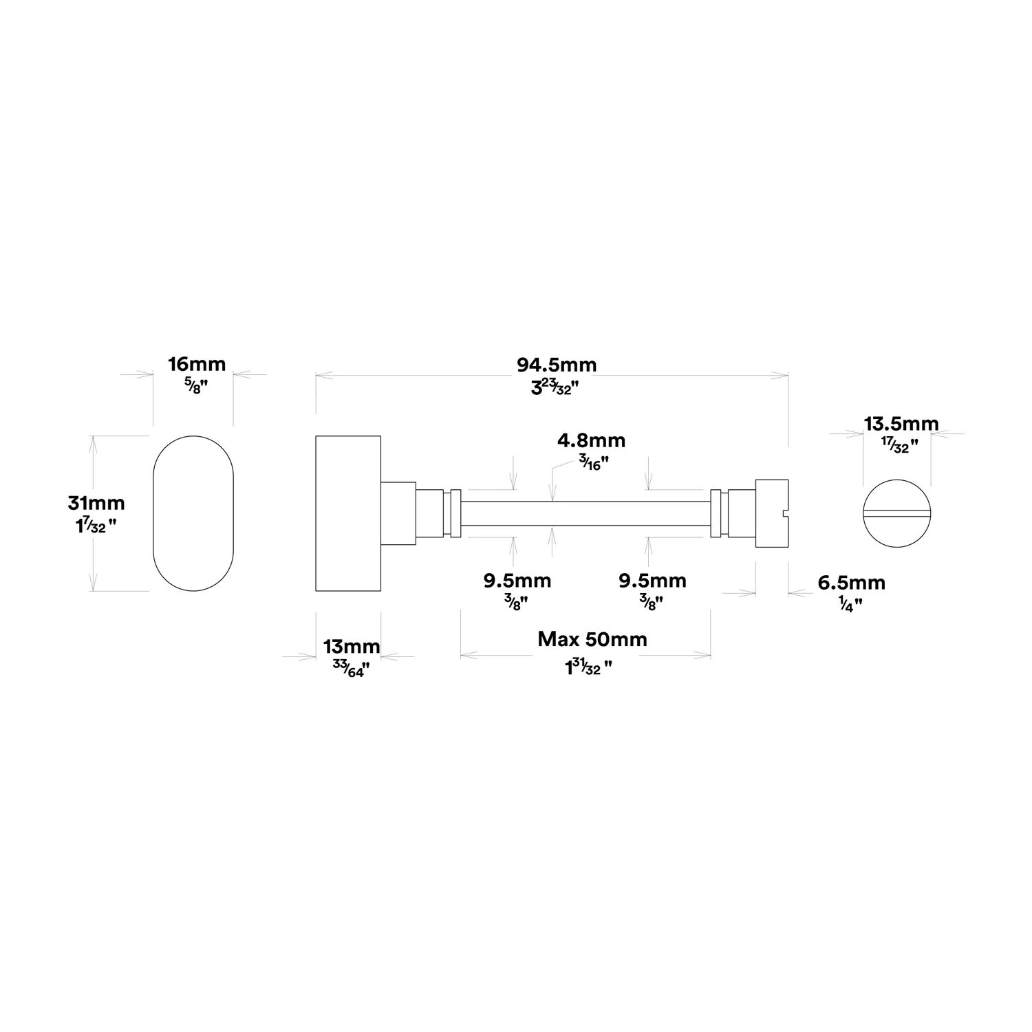 Iver Bronte Door Lever Handle on Chamfered Backplate Privacy Kit with Turn - Image 3