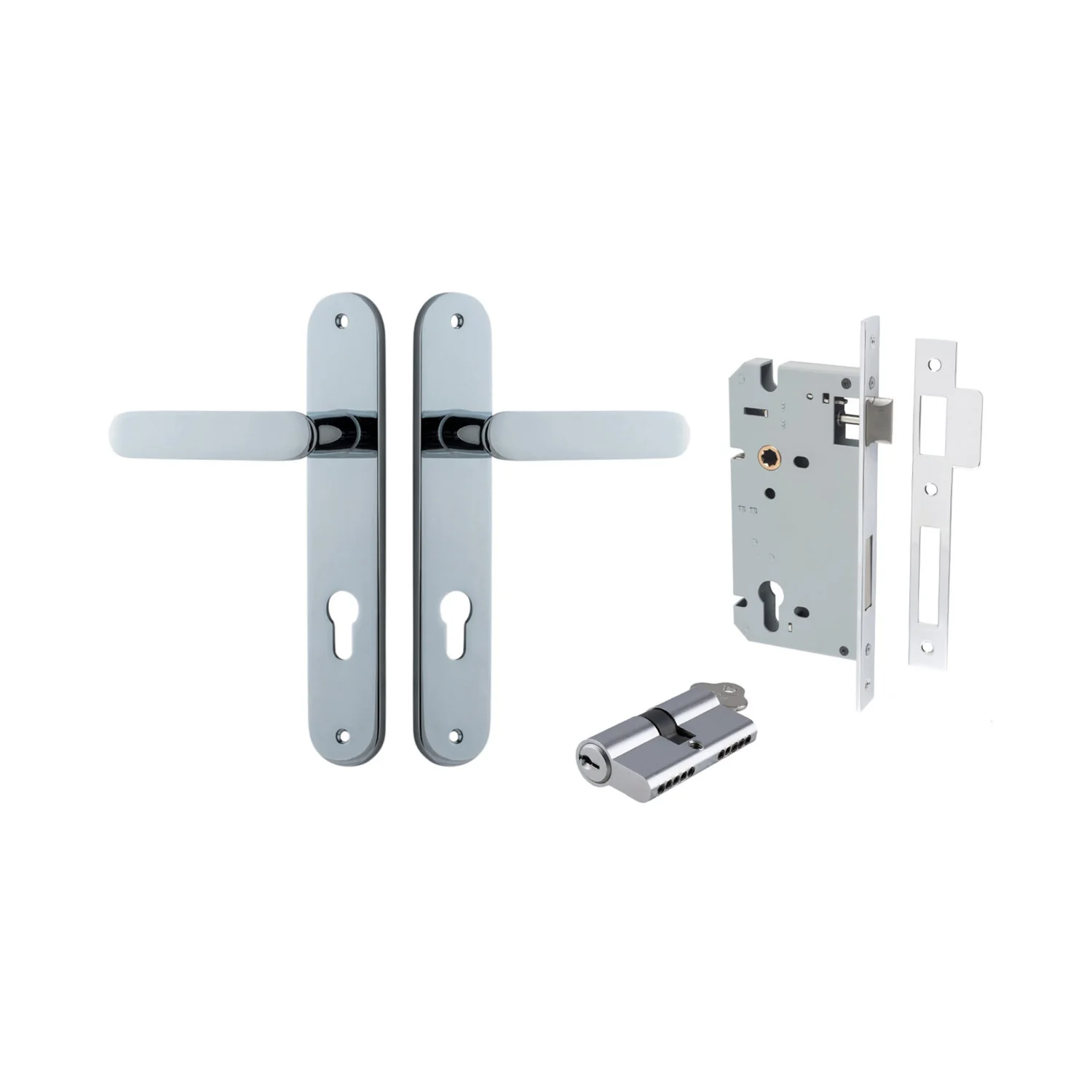 Iver Bronte Door Lever Handle on Oval Backplate Entrance Kit Key/Key - Available in Various Finishes - Image 8