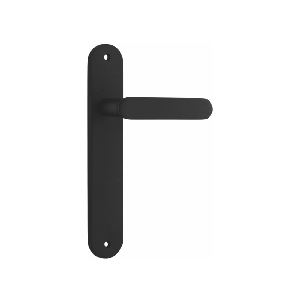 Iver Bronte Door Lever Handle on Oval Backplate Matt Black - Image 4