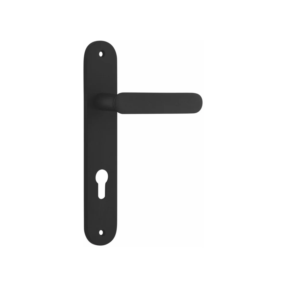 Iver Bronte Door Lever Handle on Oval Backplate Matt Black - Image 5