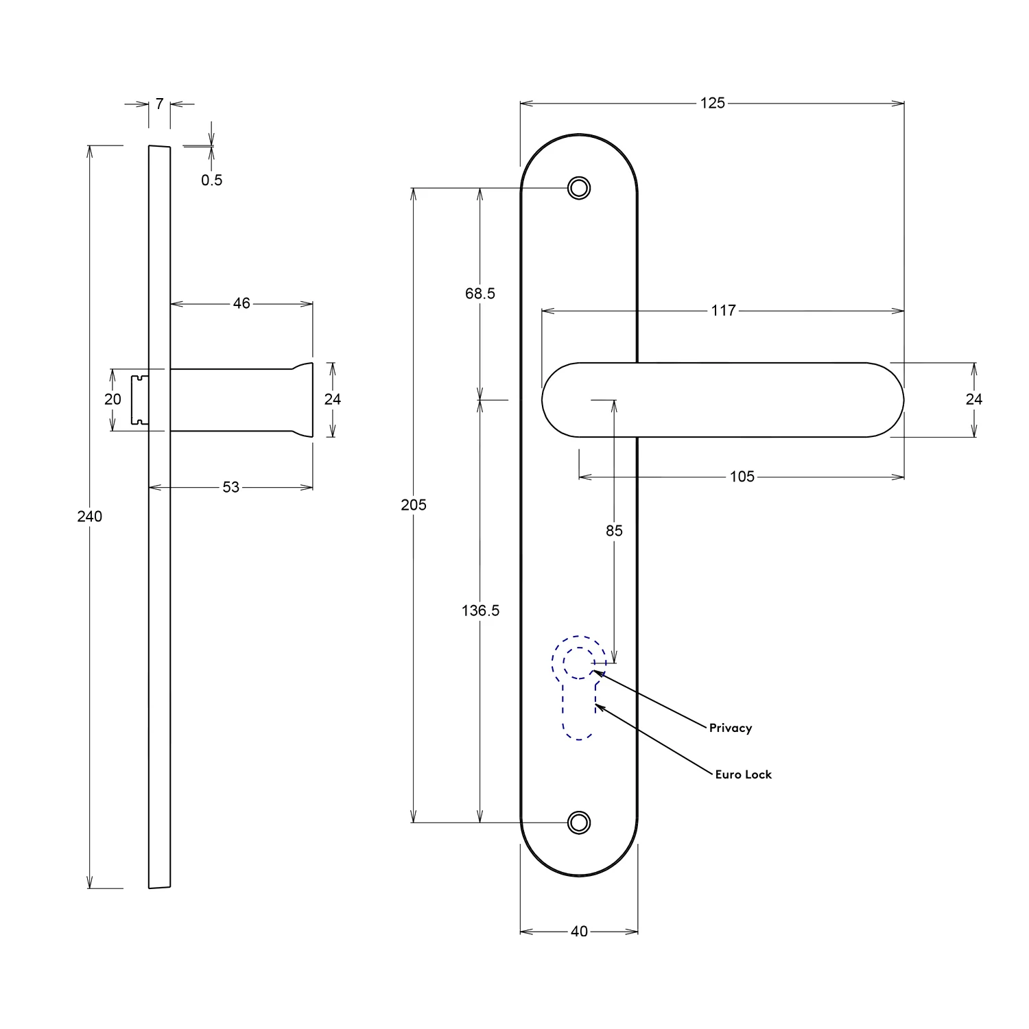 Iver Bronte Door Lever Handle on Oval Backplate Polished Brass - Image 3