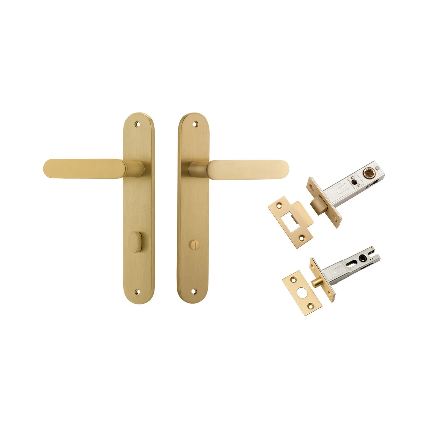 Iver Bronte Door Lever Handle on Oval Backplate Privacy Kit with Turn - Image 12