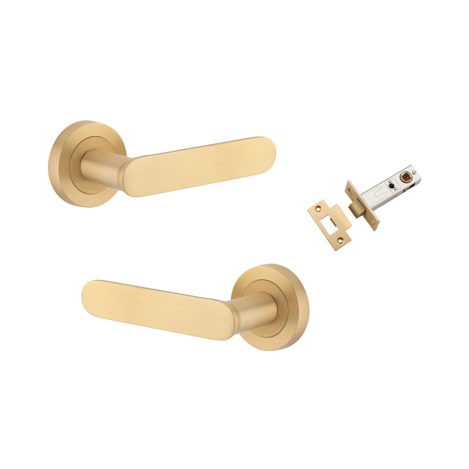 Iver Bronte Door Lever Handle on Round Rose Passage Kit - Available in Various Finishes - Image 10
