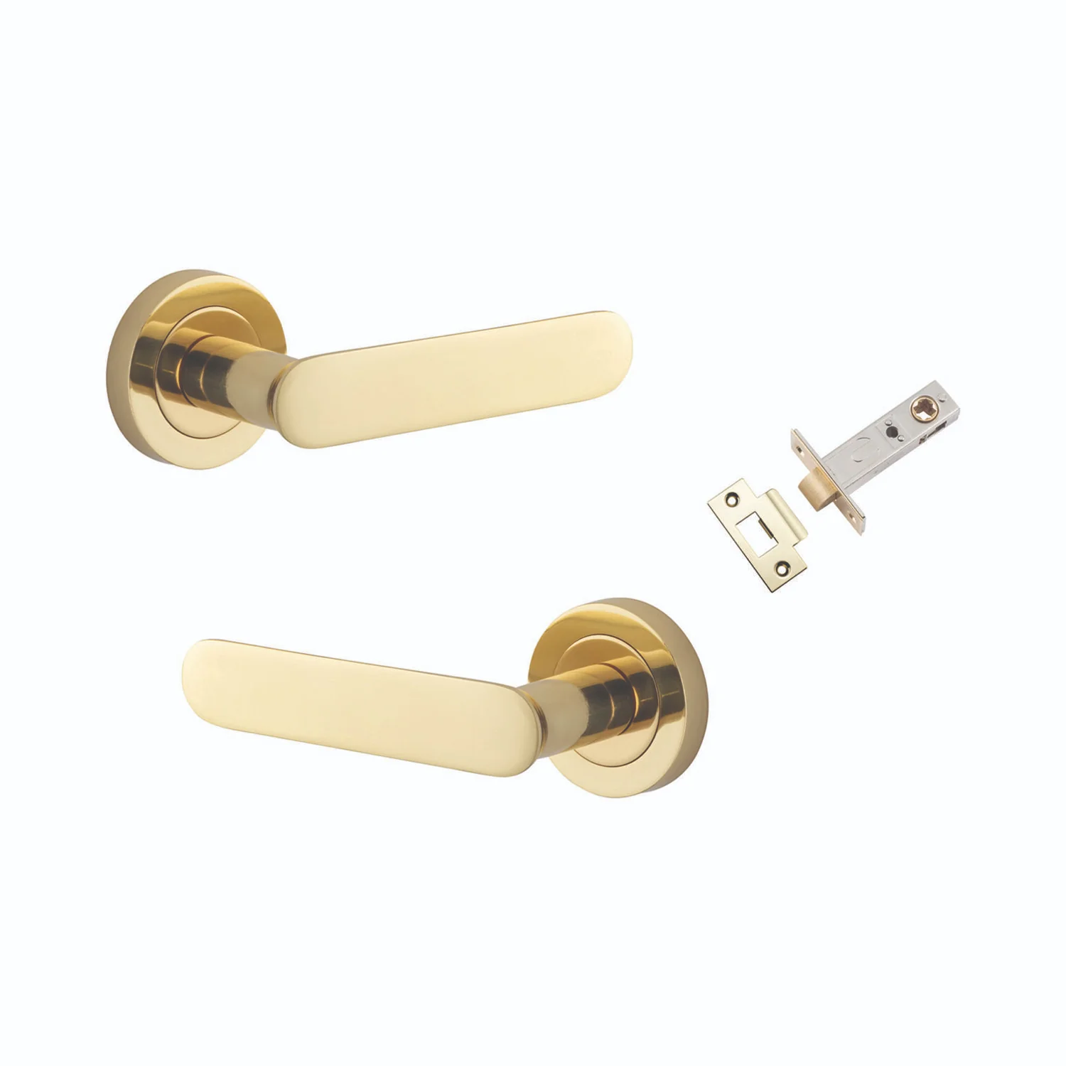 Iver Bronte Door Lever Handle on Round Rose Passage Kit - Available in Various Finishes - Image 4