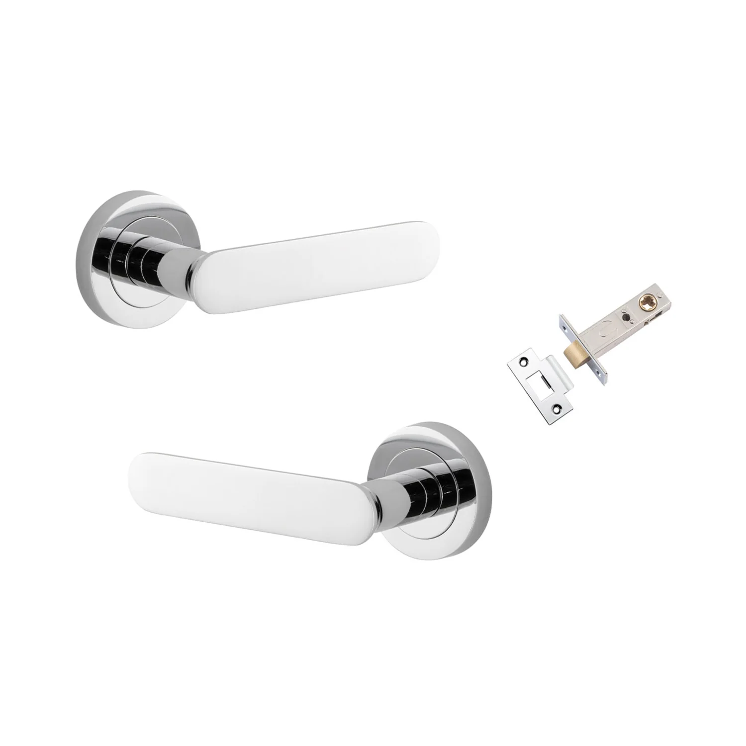 Iver Bronte Door Lever Handle on Round Rose Passage Kit - Available in Various Finishes - Image 7