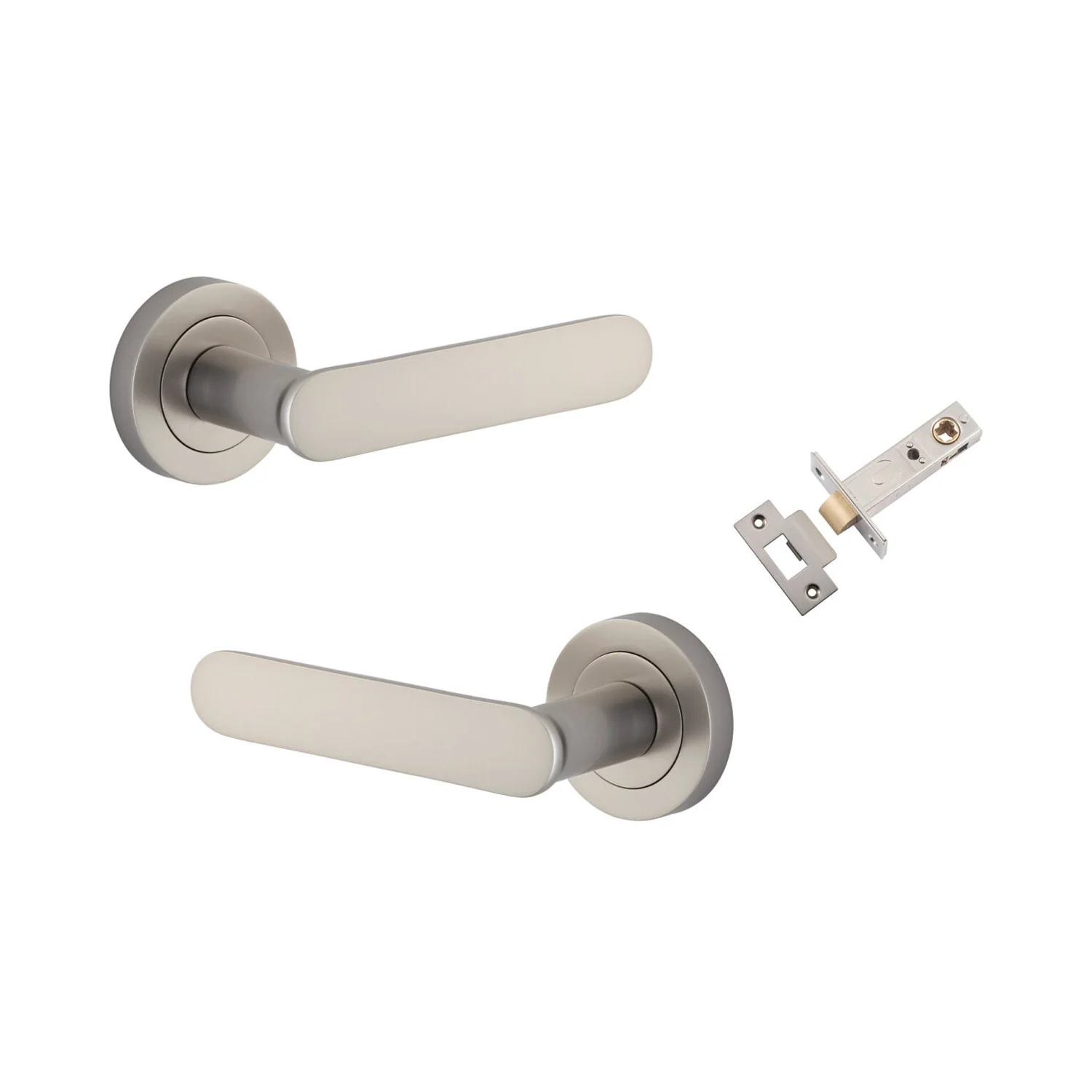 Iver Bronte Door Lever Handle on Round Rose Passage Kit - Available in Various Finishes - Image 9
