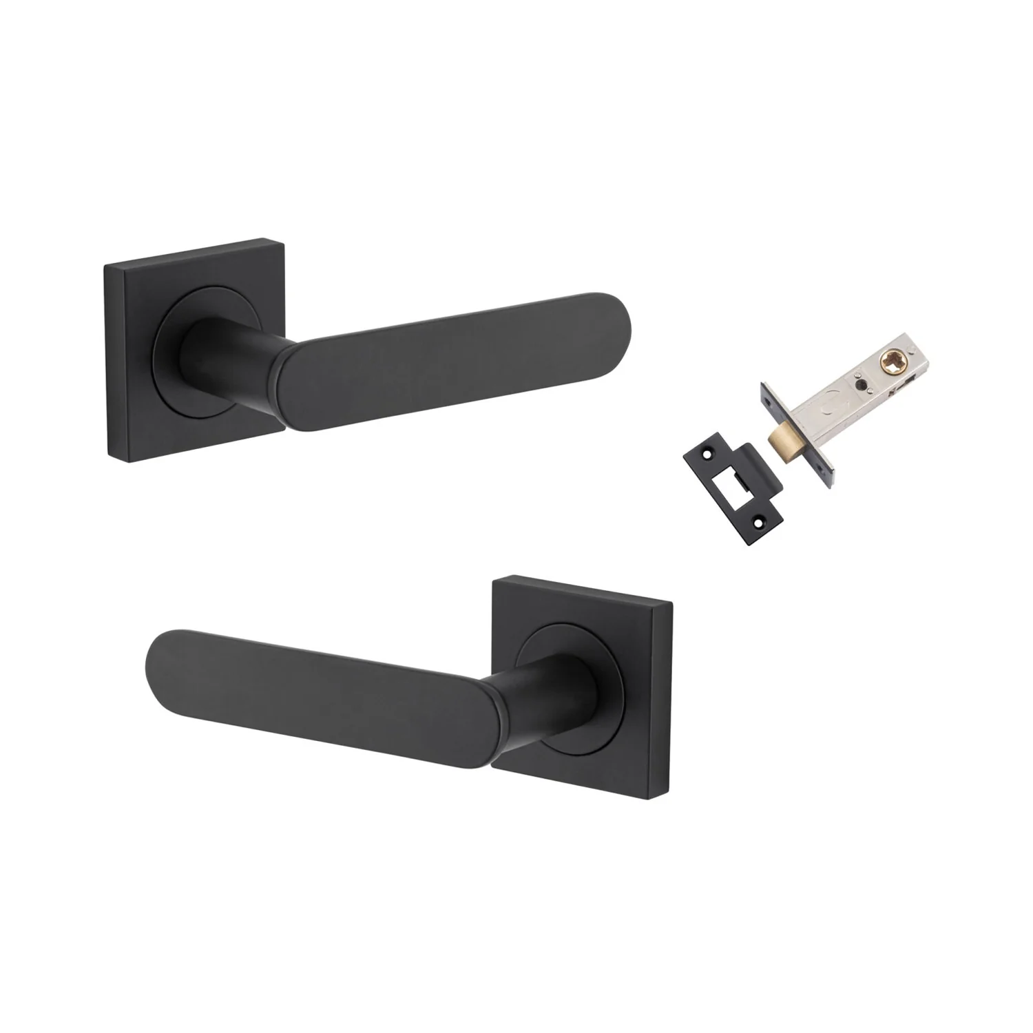 Iver Bronte Door Lever Handle on Square Rose Passage Kit - Available in Various Finishes - Image 6