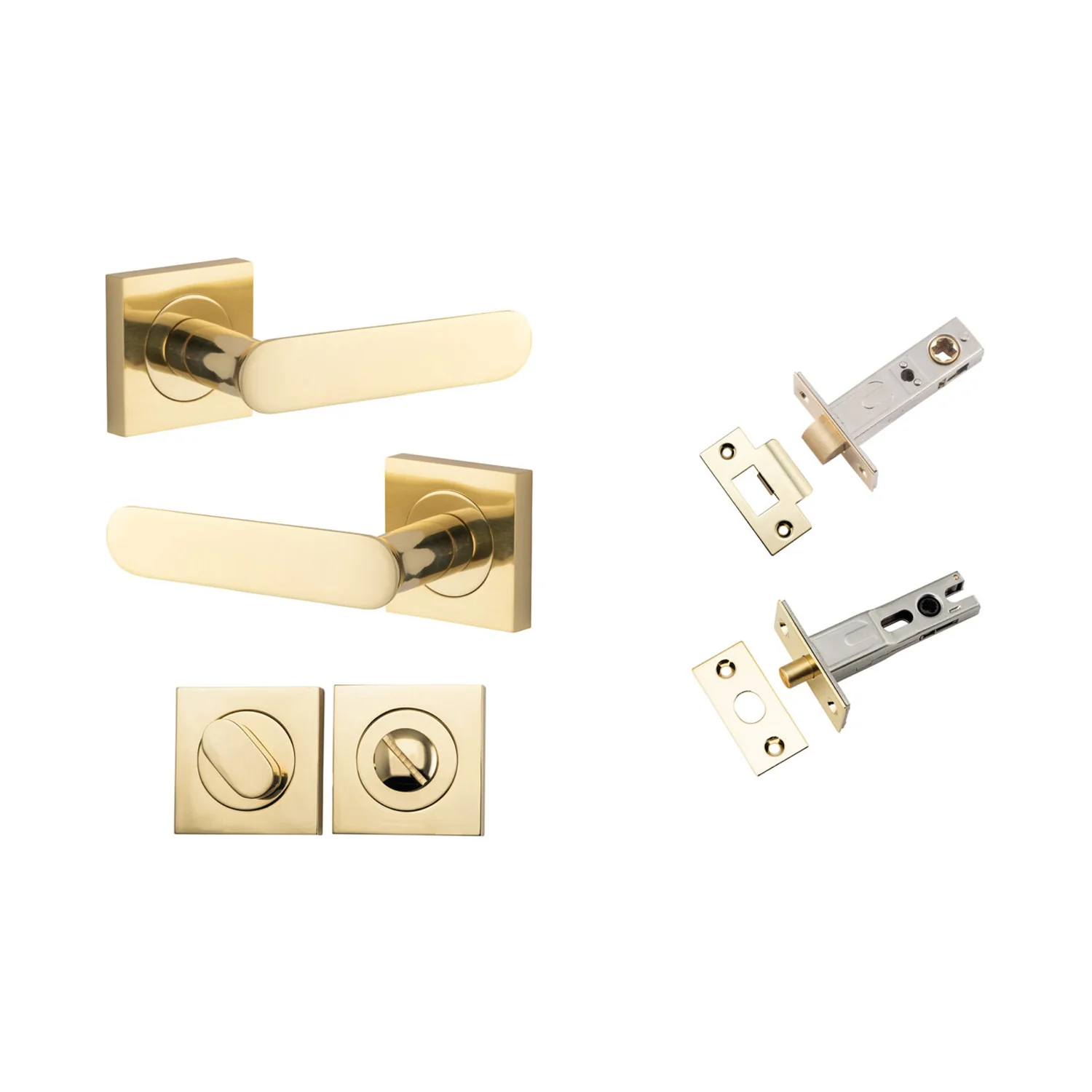 Iver Bronte Door Lever Handle on Square Rose Privacy Kit with Turn - Available in Various Finishes - Image 6