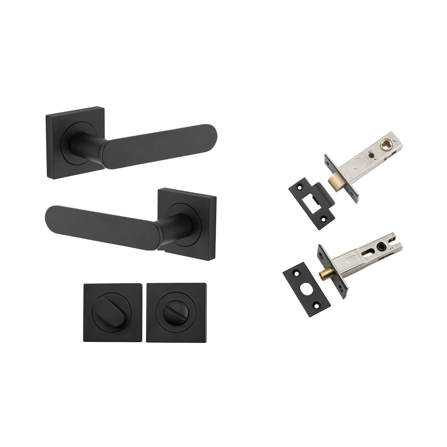 Iver Bronte Door Lever Handle on Square Rose Privacy Kit with Turn - Available in Various Finishes - Image 8