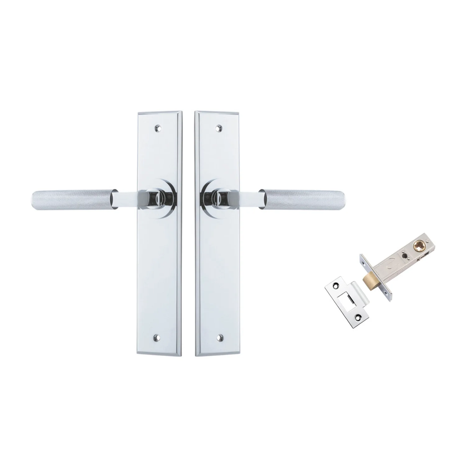 Iver Brunswick Door Lever Handle on Chamfered Backplate Passage Kit - Available in Various Finishes - Image 6