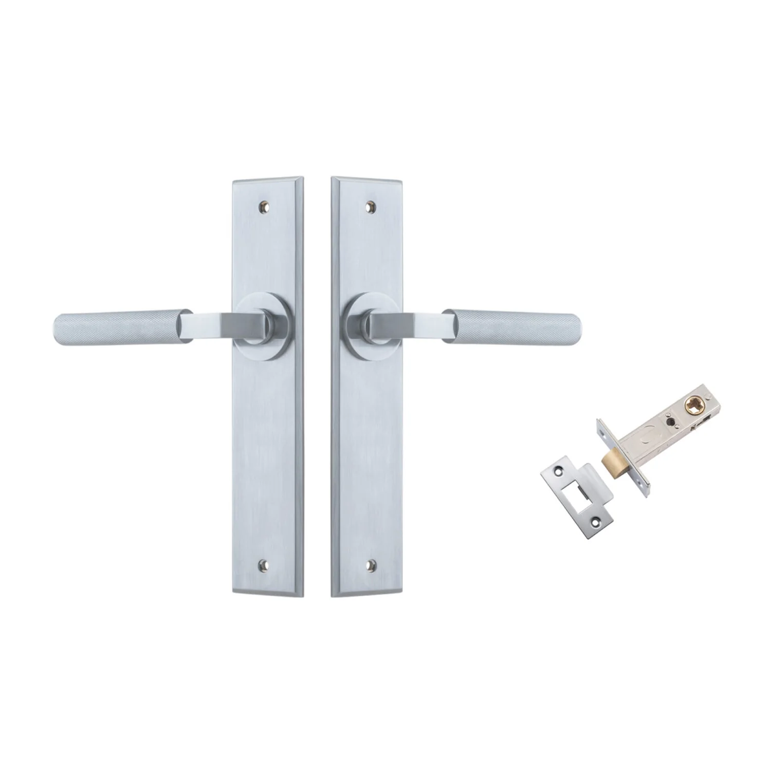 Iver Brunswick Door Lever Handle on Chamfered Backplate Passage Kit - Available in Various Finishes - Image 7