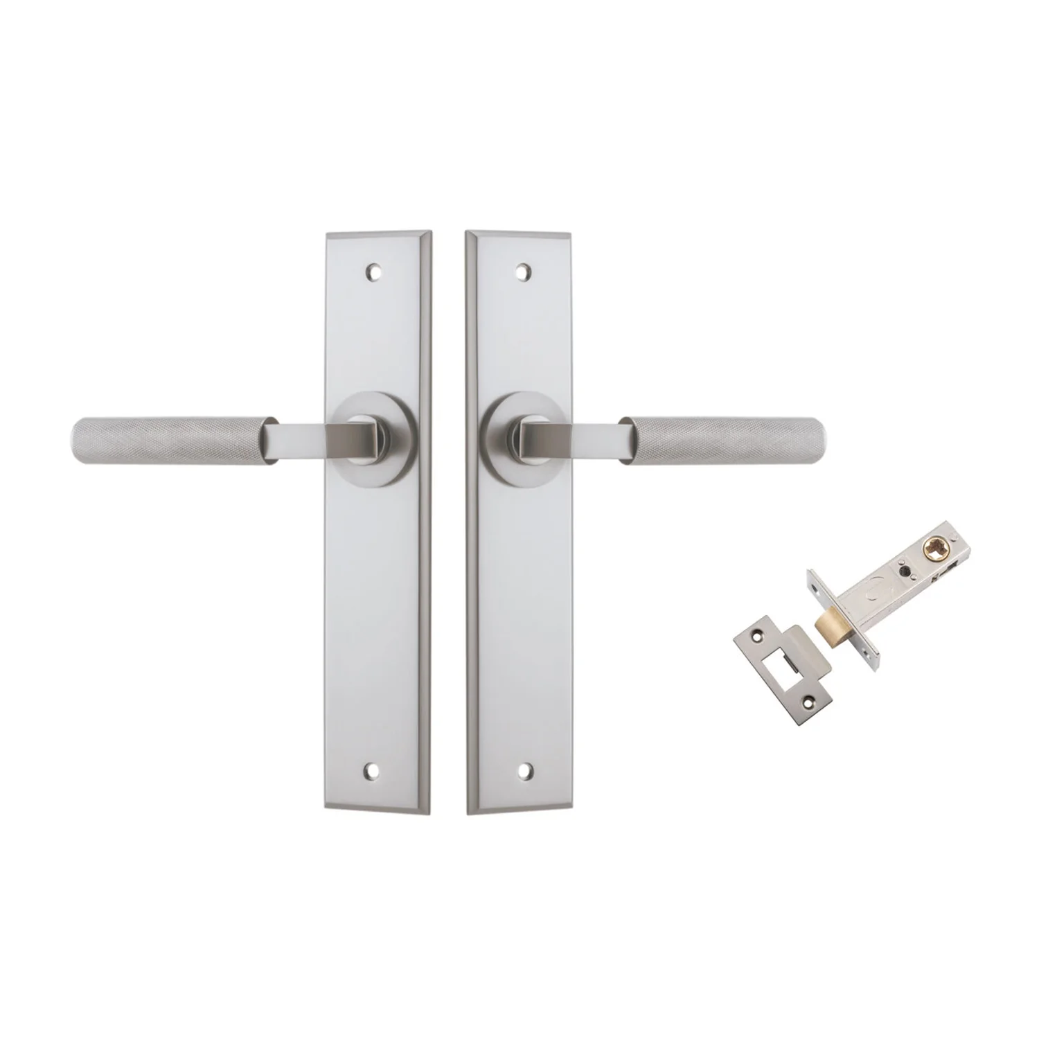Iver Brunswick Door Lever Handle on Chamfered Backplate Passage Kit - Available in Various Finishes - Image 9