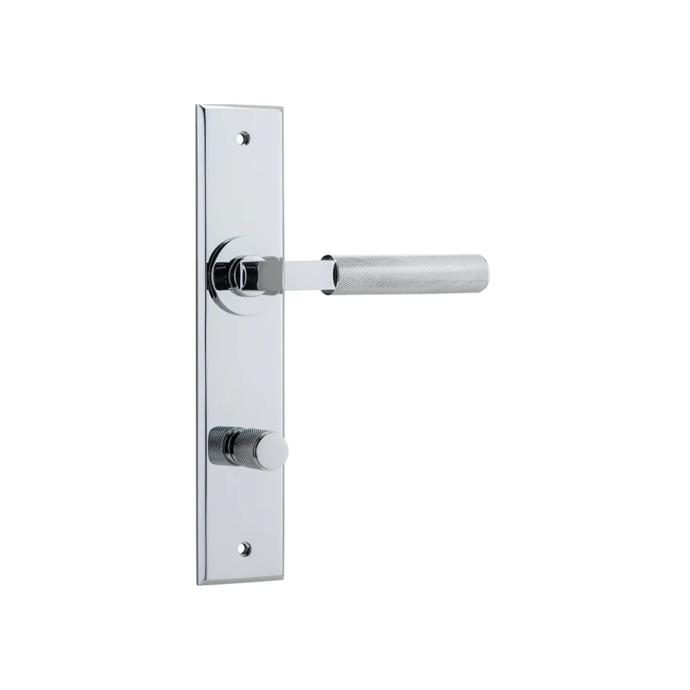 Iver Brunswick Door Lever Handle on Chamfered Backplate Polished Chrome - Image 6