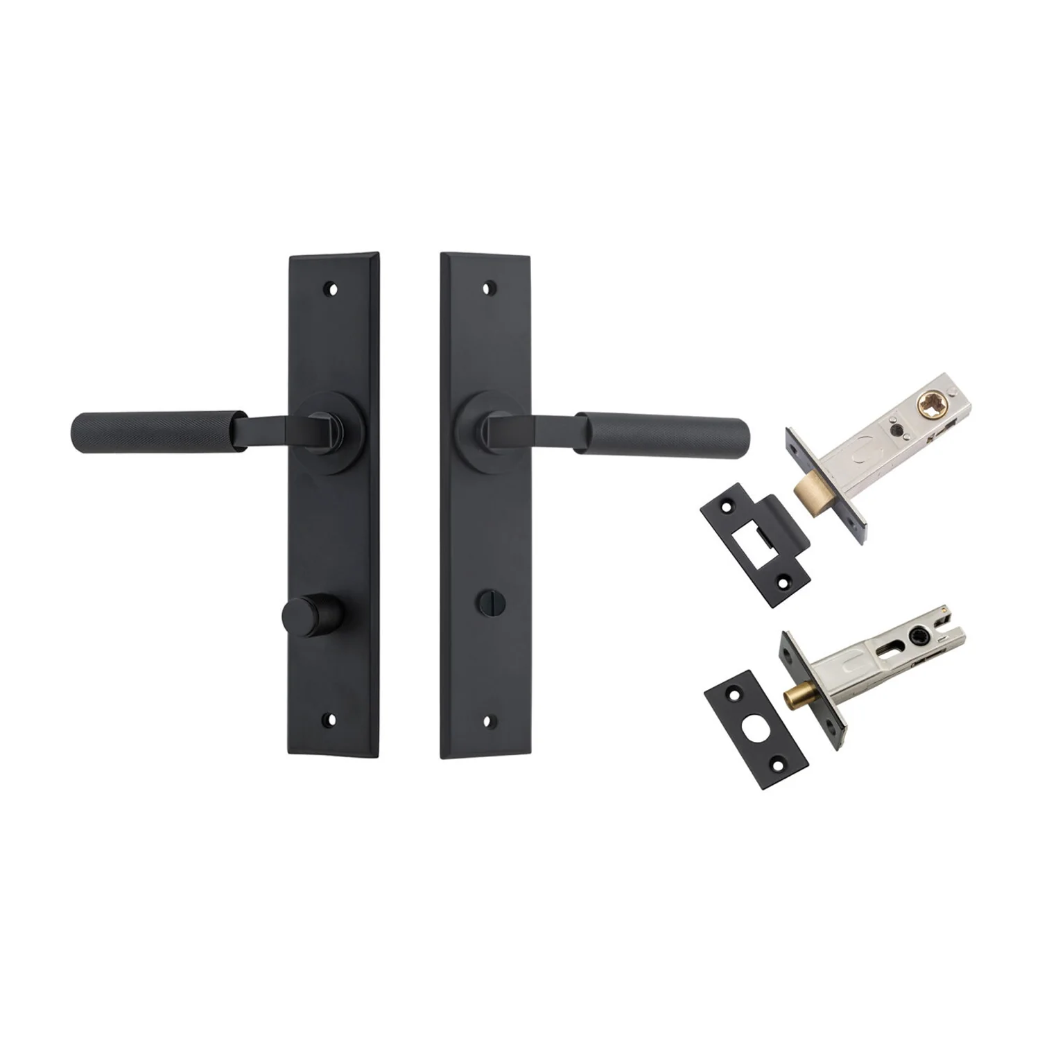 Iver Brunswick Door Lever Handle on Chamfered Backplate Privacy Kit - Available in Various Finishes - Image 10