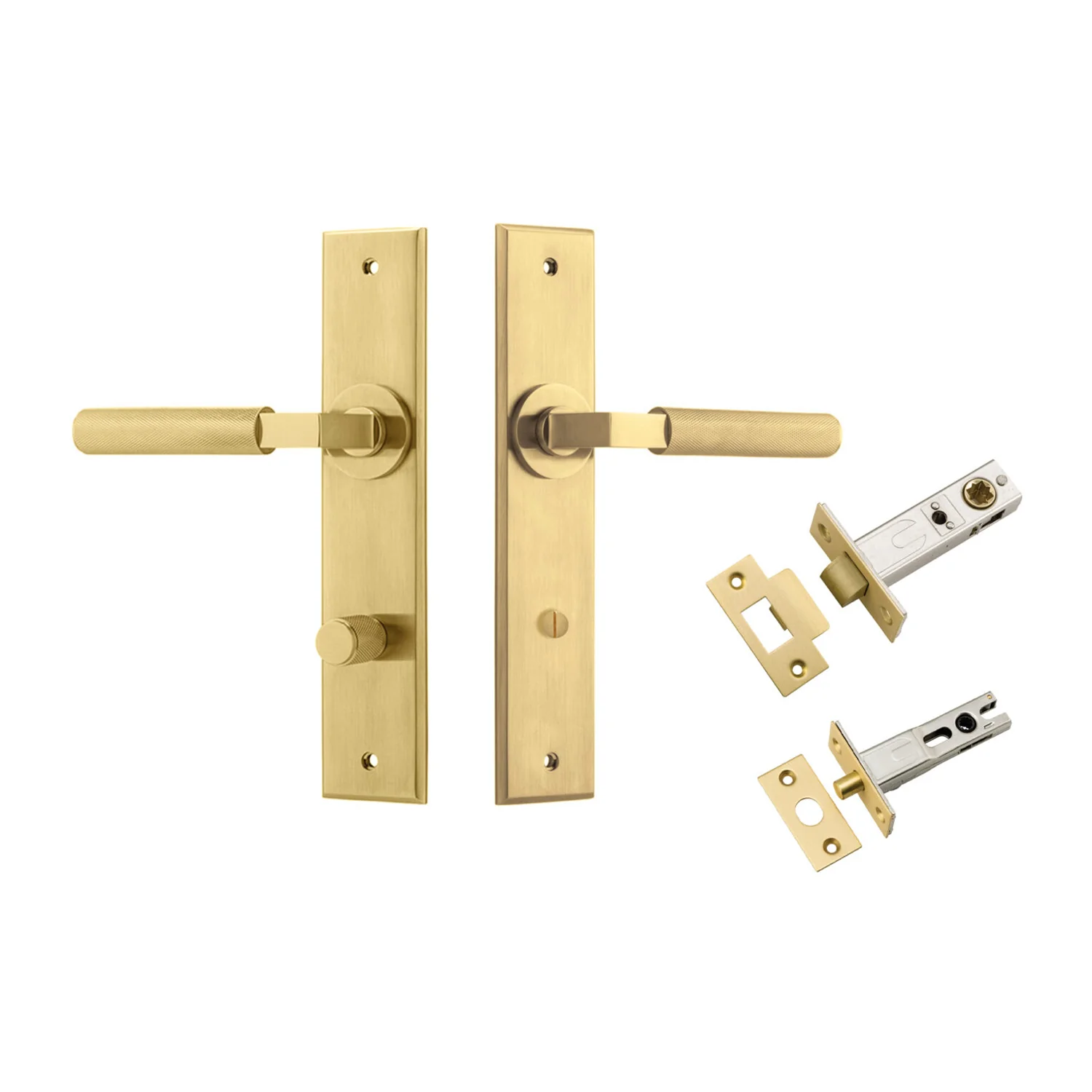 Iver Brunswick Door Lever Handle on Chamfered Backplate Privacy Kit - Available in Various Finishes - Image 12