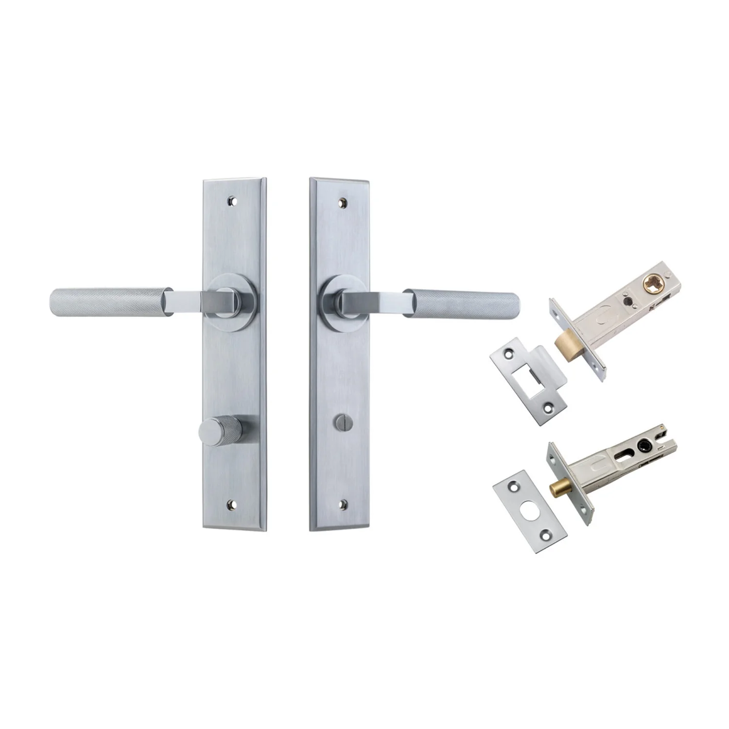 Iver Brunswick Door Lever Handle on Chamfered Backplate Privacy Kit - Available in Various Finishes - Image 9