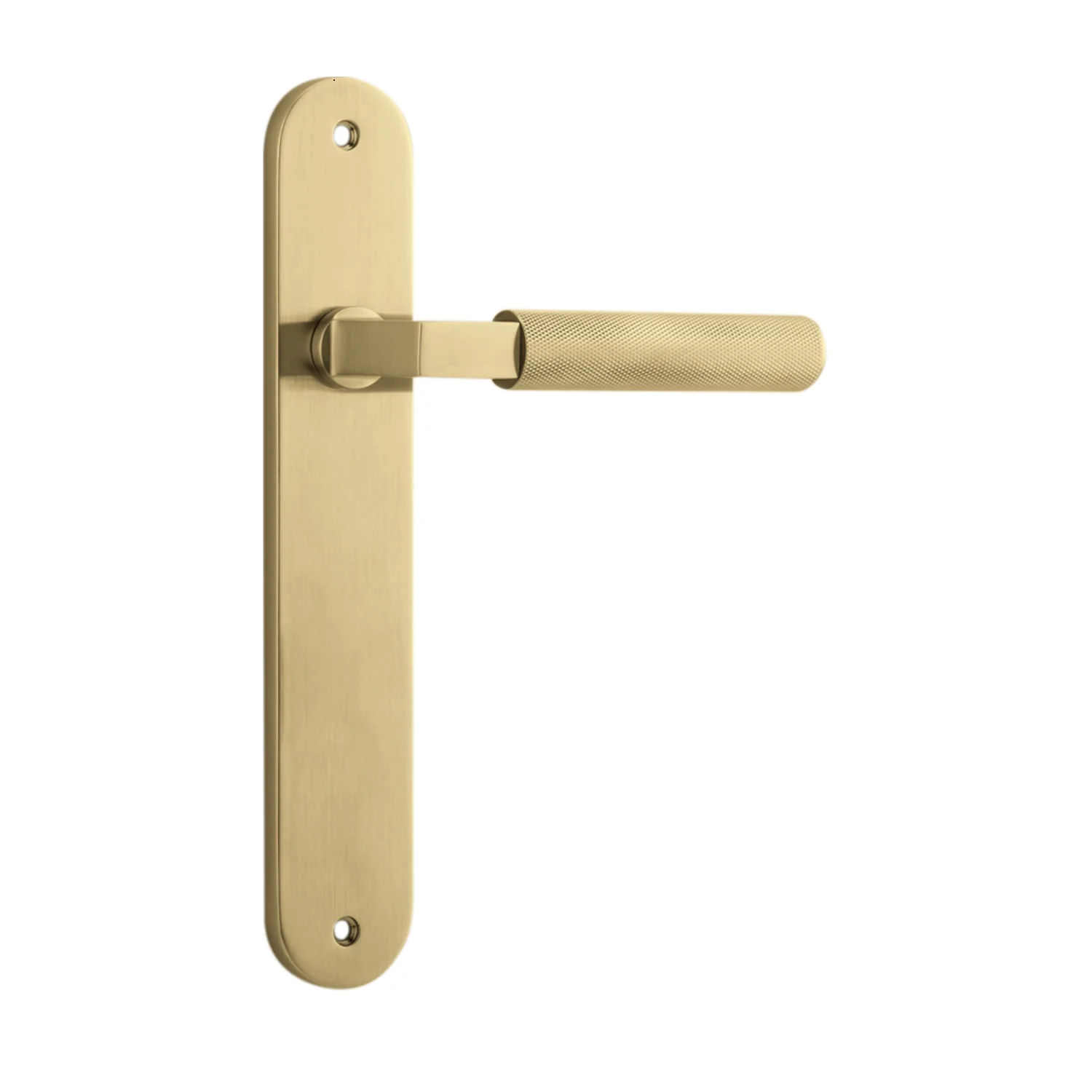 Iver Brunswick Door Lever Handle on Oval Backplate Brushed Gold PVD - Image 3