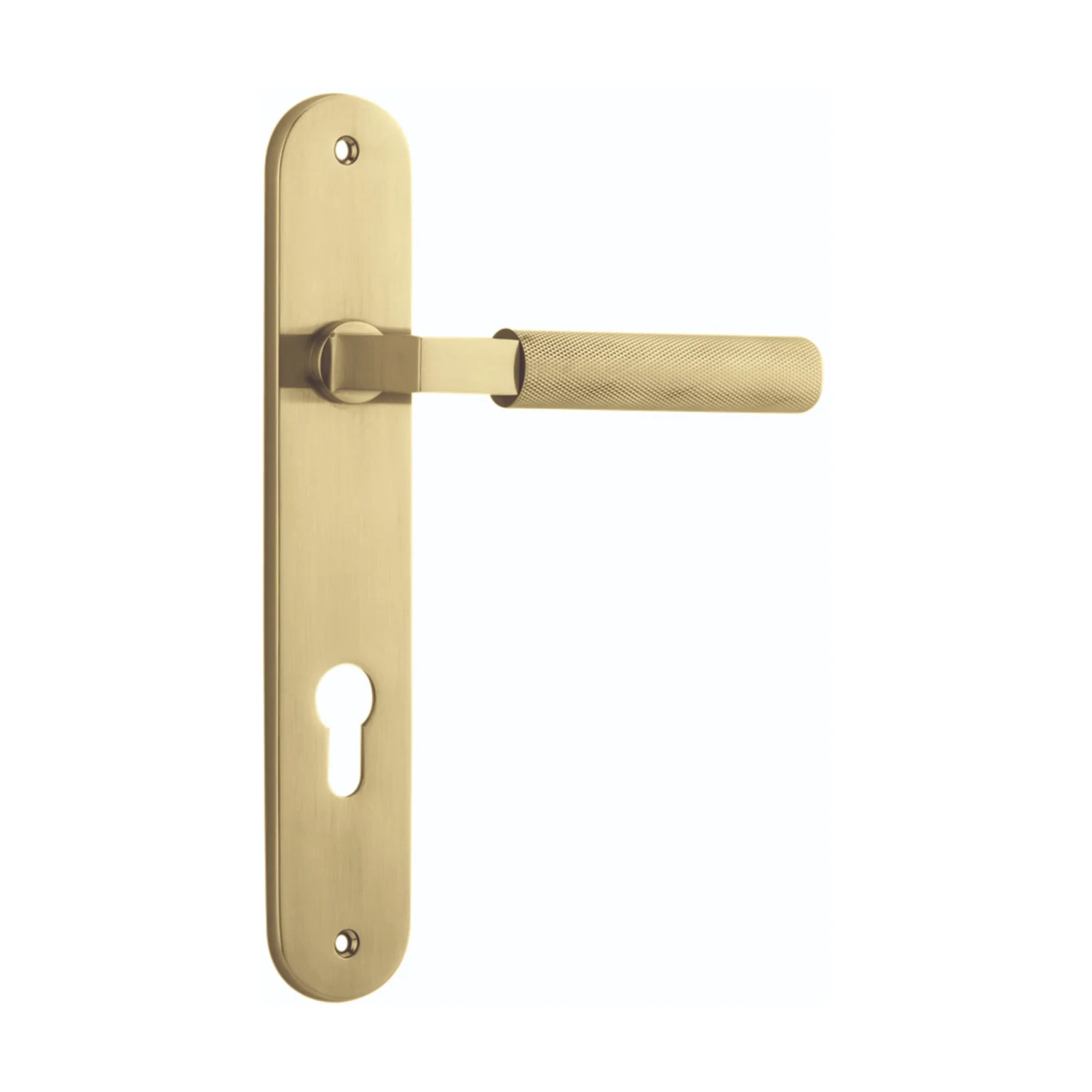 Iver Brunswick Door Lever Handle on Oval Backplate Brushed Gold PVD - Image 4