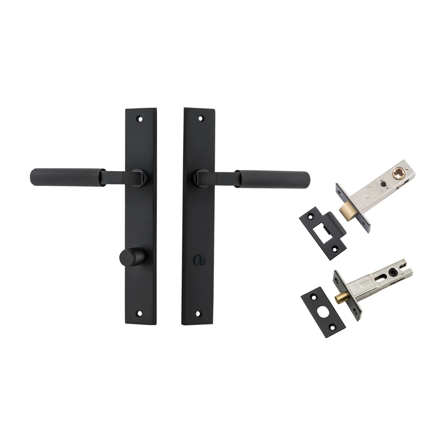 Iver Brunswick Door Lever Handle on Rectangular Backplate Privacy Kit - Image 10