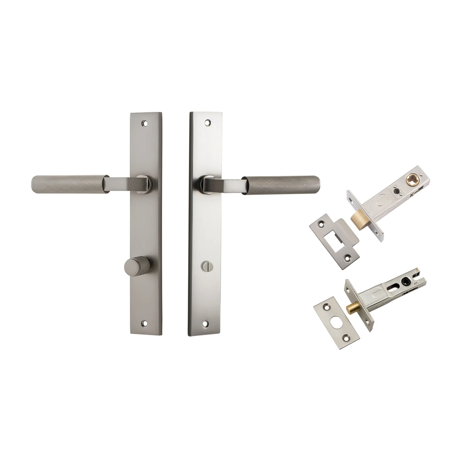 Iver Brunswick Door Lever Handle on Rectangular Backplate Privacy Kit - Image 11