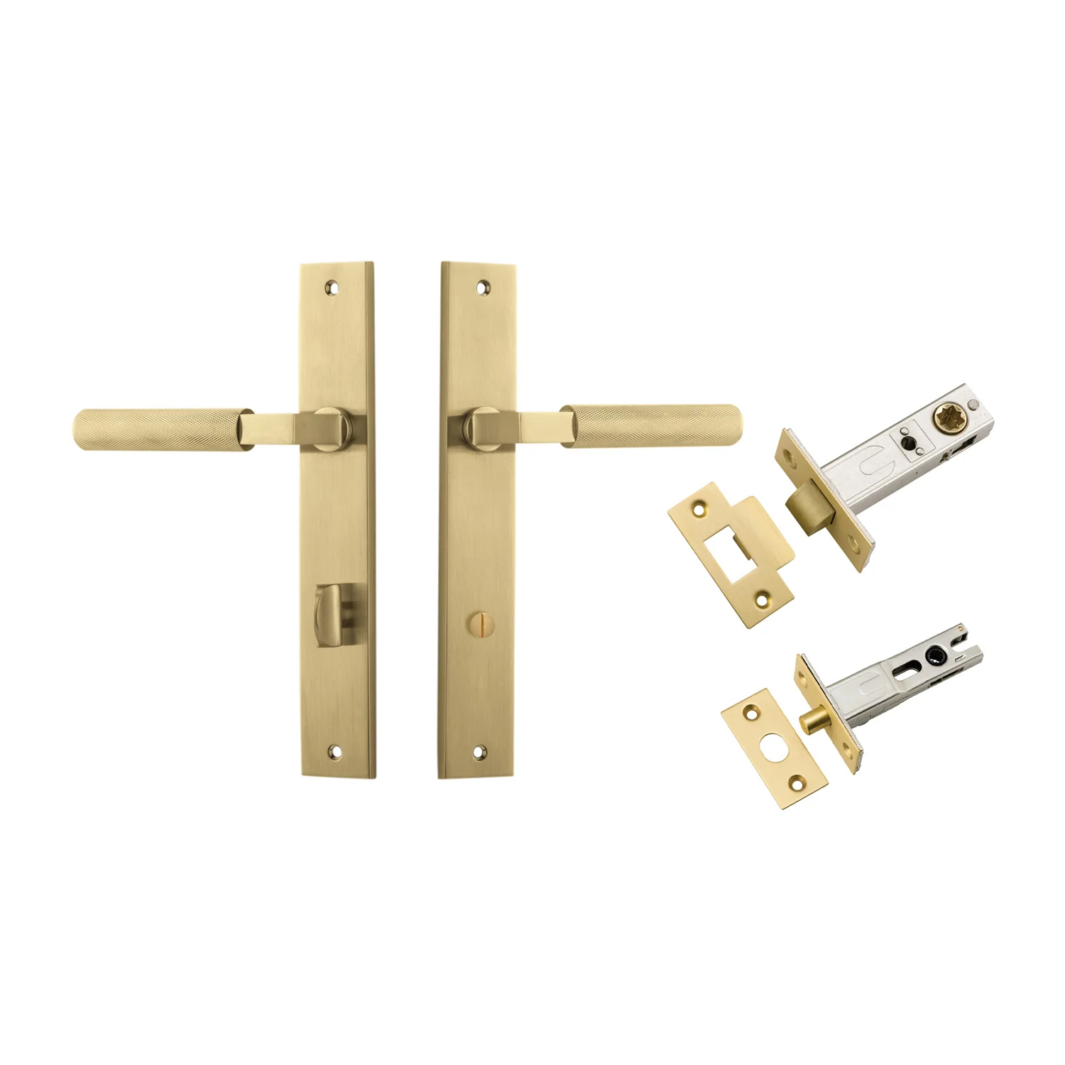 Iver Brunswick Door Lever Handle on Rectangular Backplate Privacy Kit - Image 12