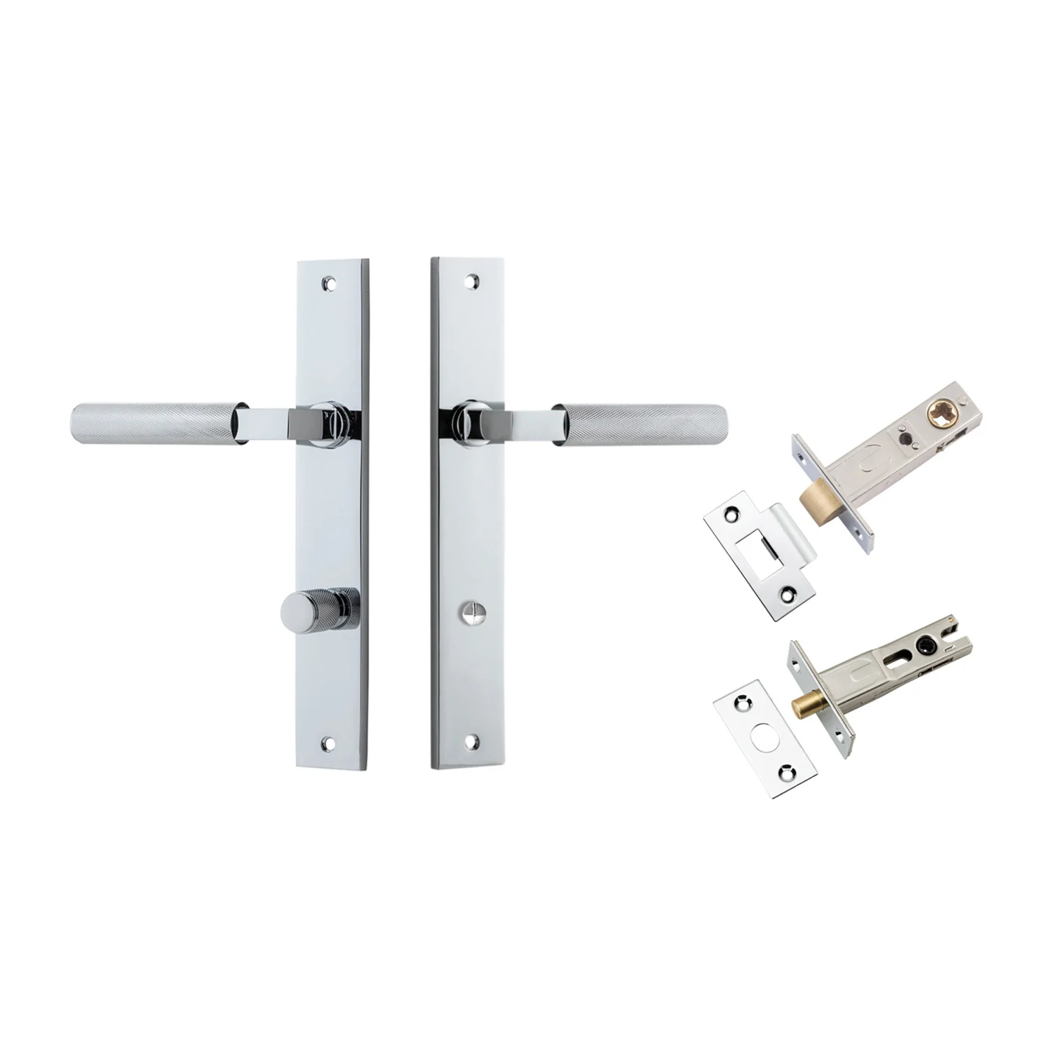 Iver Brunswick Door Lever Handle on Rectangular Backplate Privacy Kit - Image 8