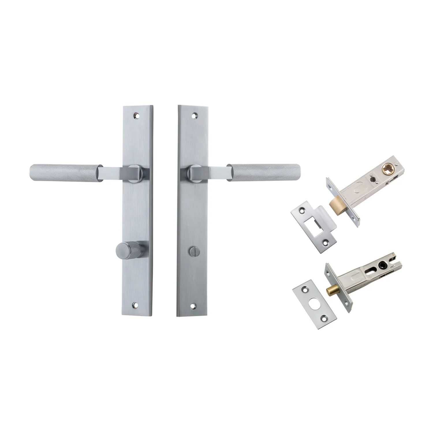 Iver Brunswick Door Lever Handle on Rectangular Backplate Privacy Kit - Image 9