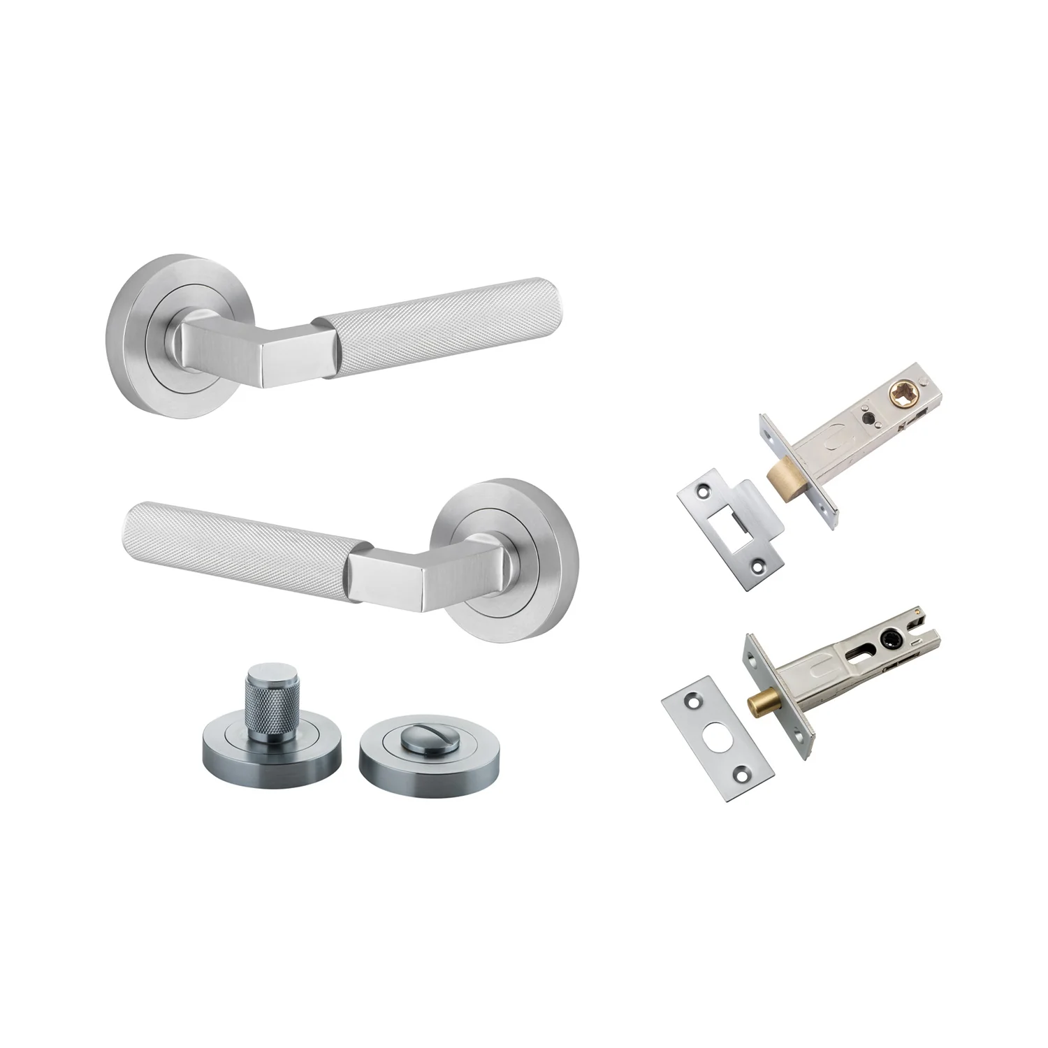 Iver Brunswick Door Lever Handle on Round Rose Privacy Kit - Available in Various Finishes - Image 10