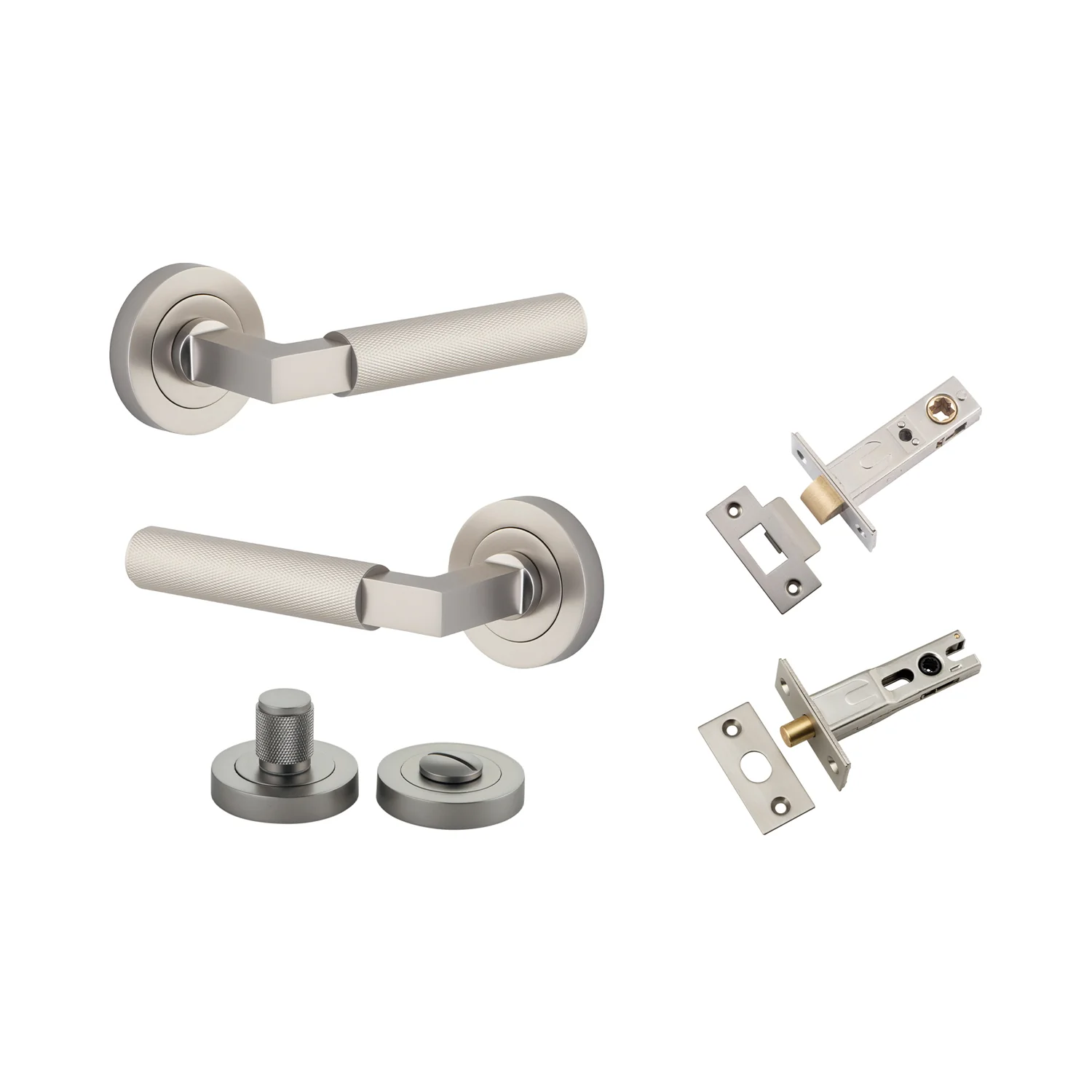Iver Brunswick Door Lever Handle on Round Rose Privacy Kit - Available in Various Finishes - Image 11