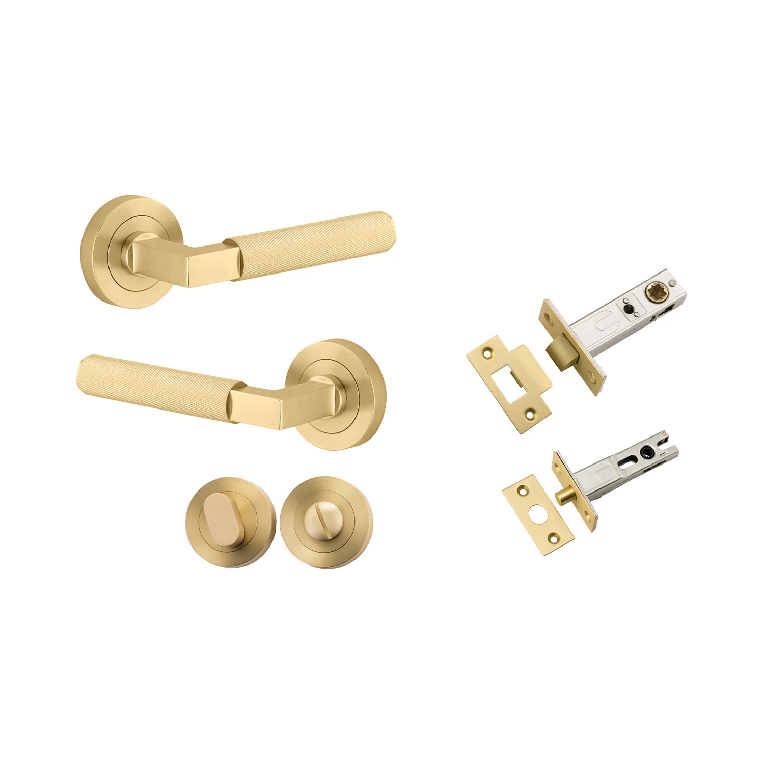 Iver Brunswick Door Lever Handle on Round Rose Privacy Kit - Available in Various Finishes - Image 12