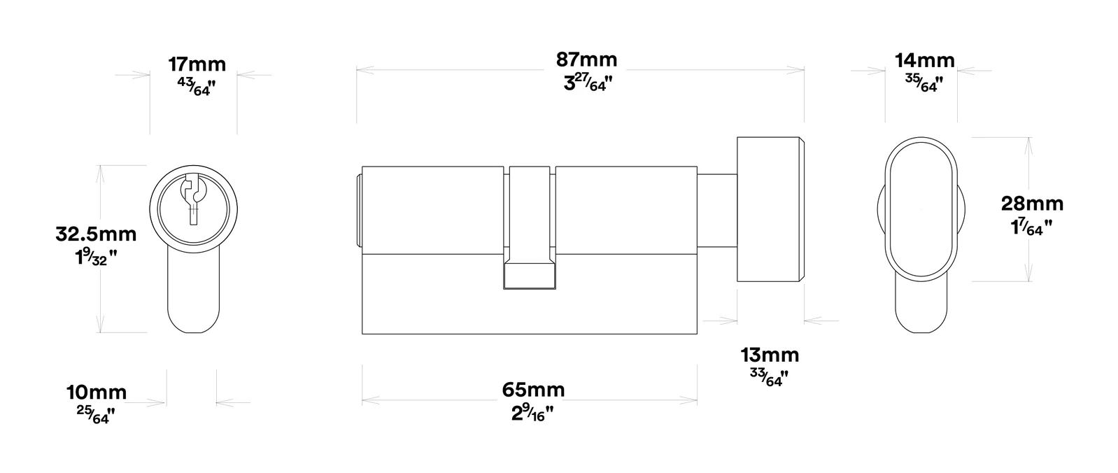 Iver Brunswick Door Lever on Chamfered Backplate Entrance Kit Key/Thumb - Image 4