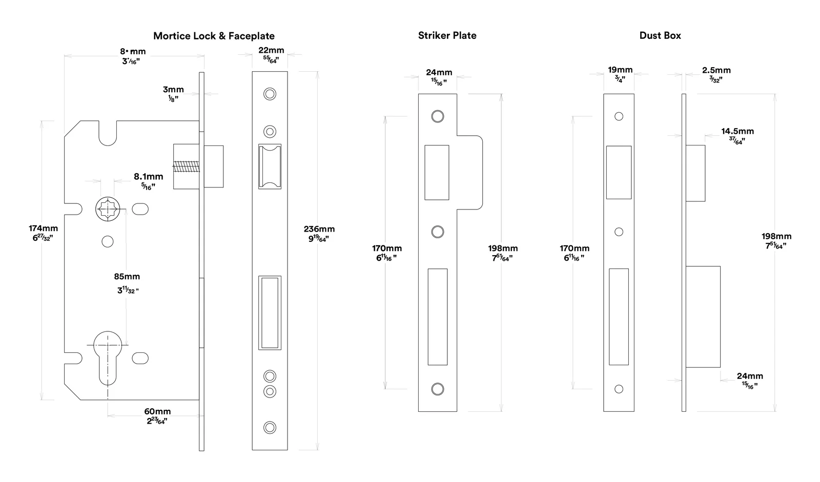 Iver Brunswick Door Lever on Chamfered Backplate Entrance Kit Key/Thumb - Image 5
