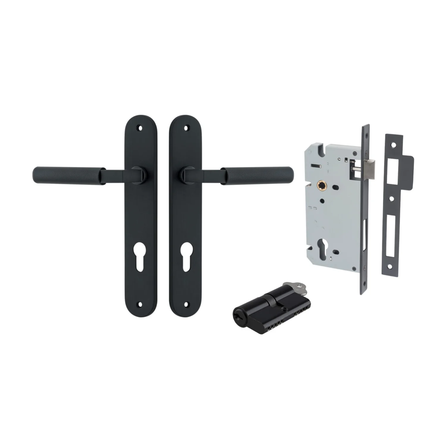 Iver Brunswick Door Lever on Oval Backplate Entrance Kit Key/Key - Available in Various Finishes - Image 9