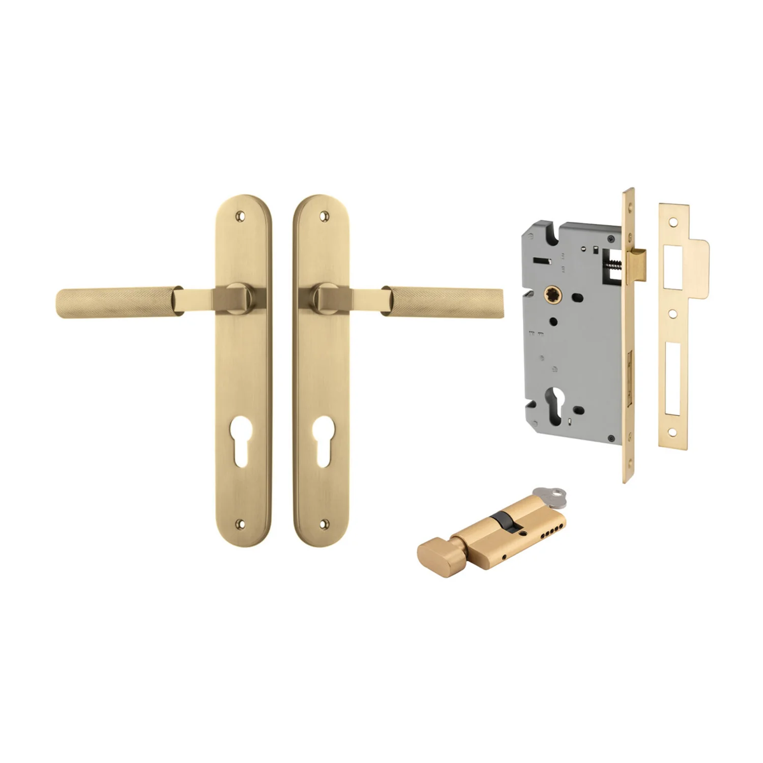 Iver Brunswick Door Lever on Oval Backplate Entrance Kit Key/Thumb - Available in Various Finishes - Image 11