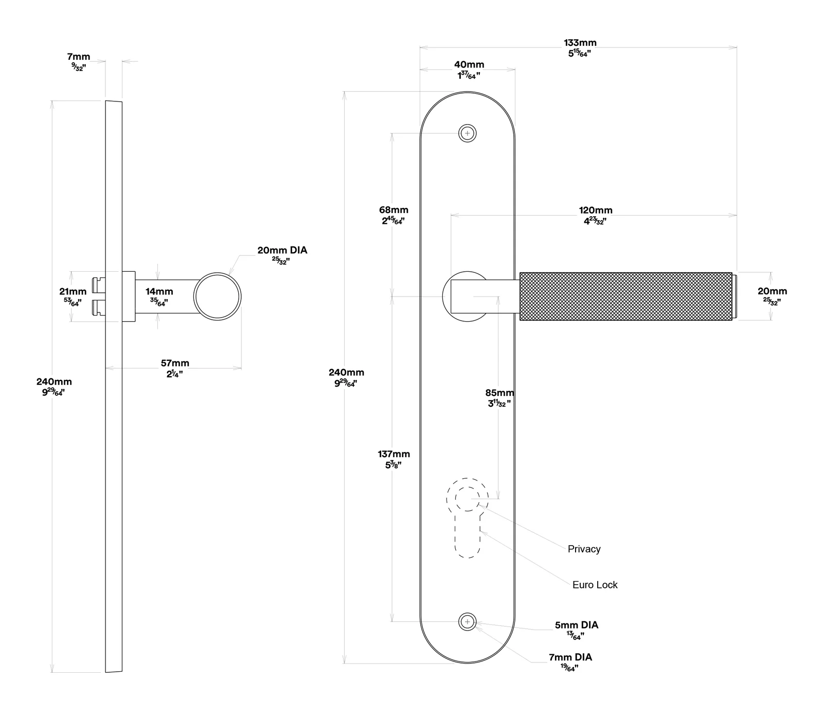 Iver Brunswick Door Lever on Oval Backplate Entrance Kit Key/Thumb - Available in Various Finishes - Image 3
