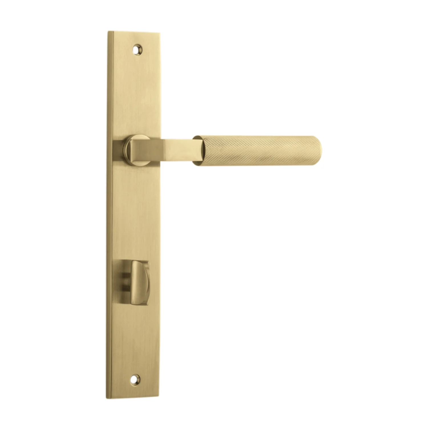 Iver Brunswick Door Lever on Rectangular Backplate Brushed Gold PVD - Image 5